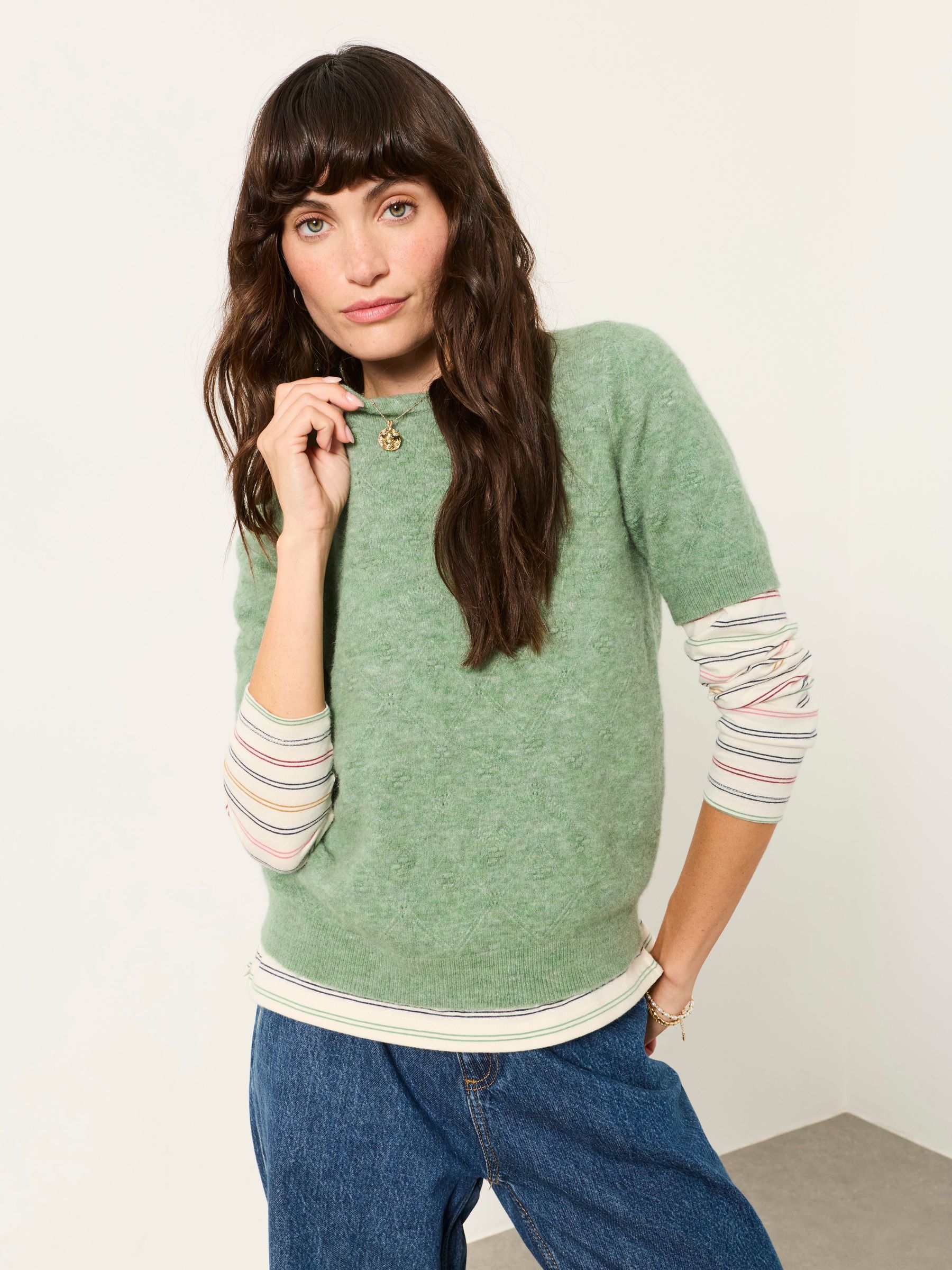 Green - Halle Knitted Top