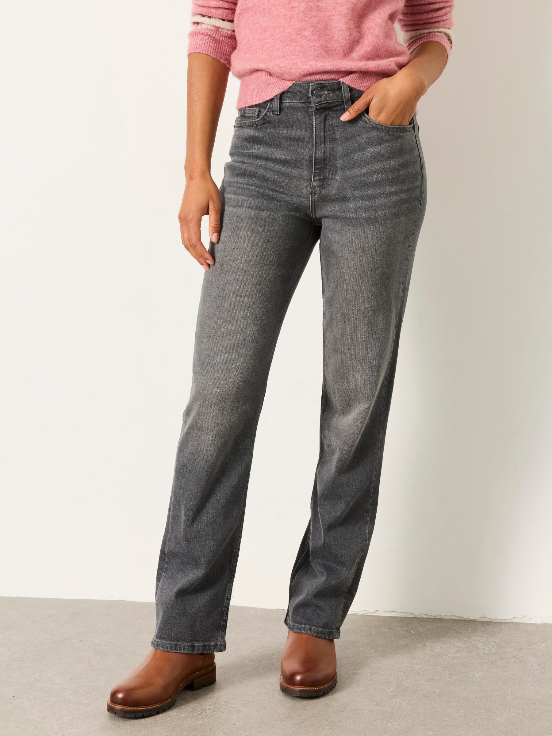 Grey - Comfort Straight Jeans