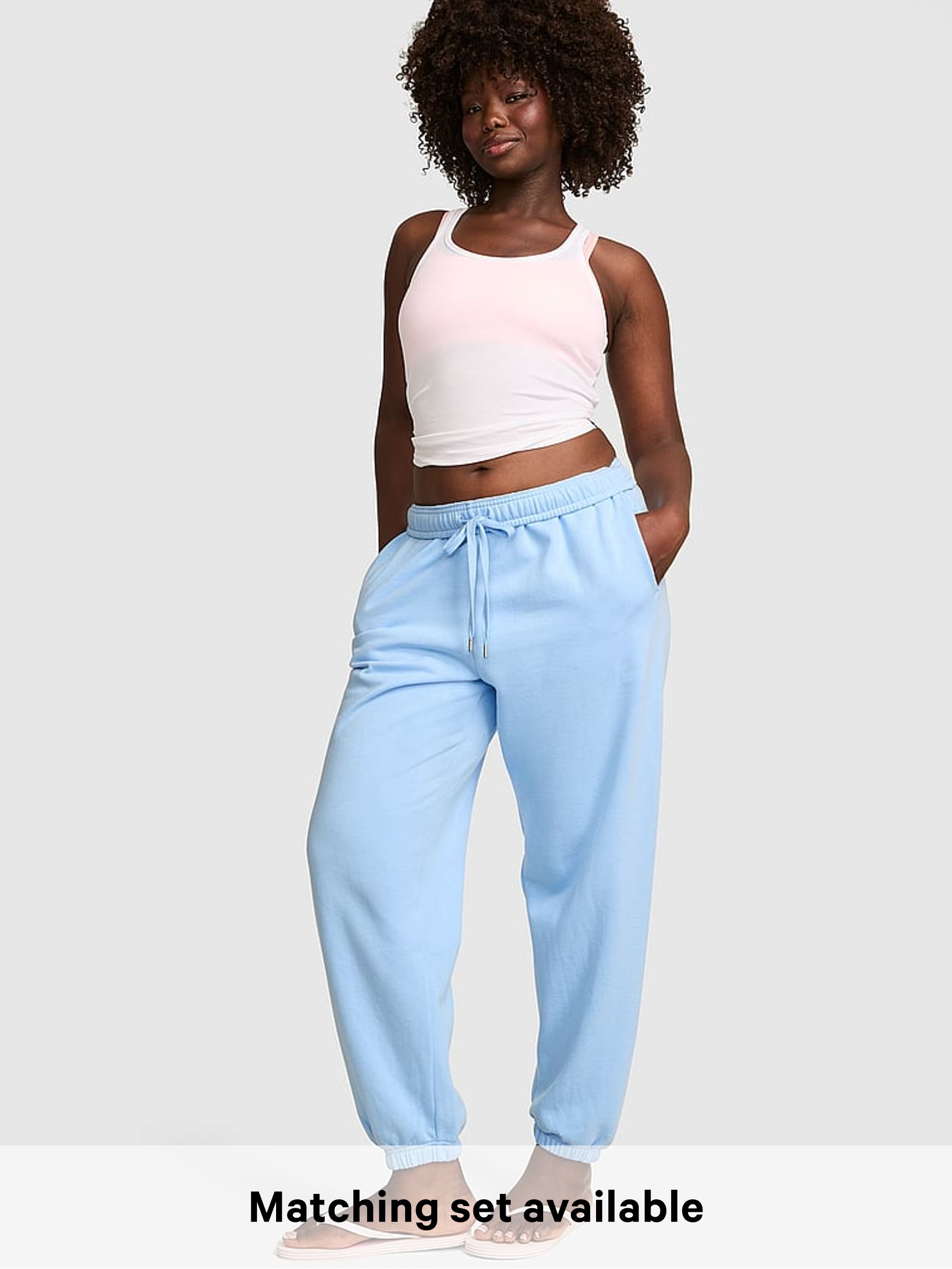 Blue Dancer - Wide Leg Fleece Joggers