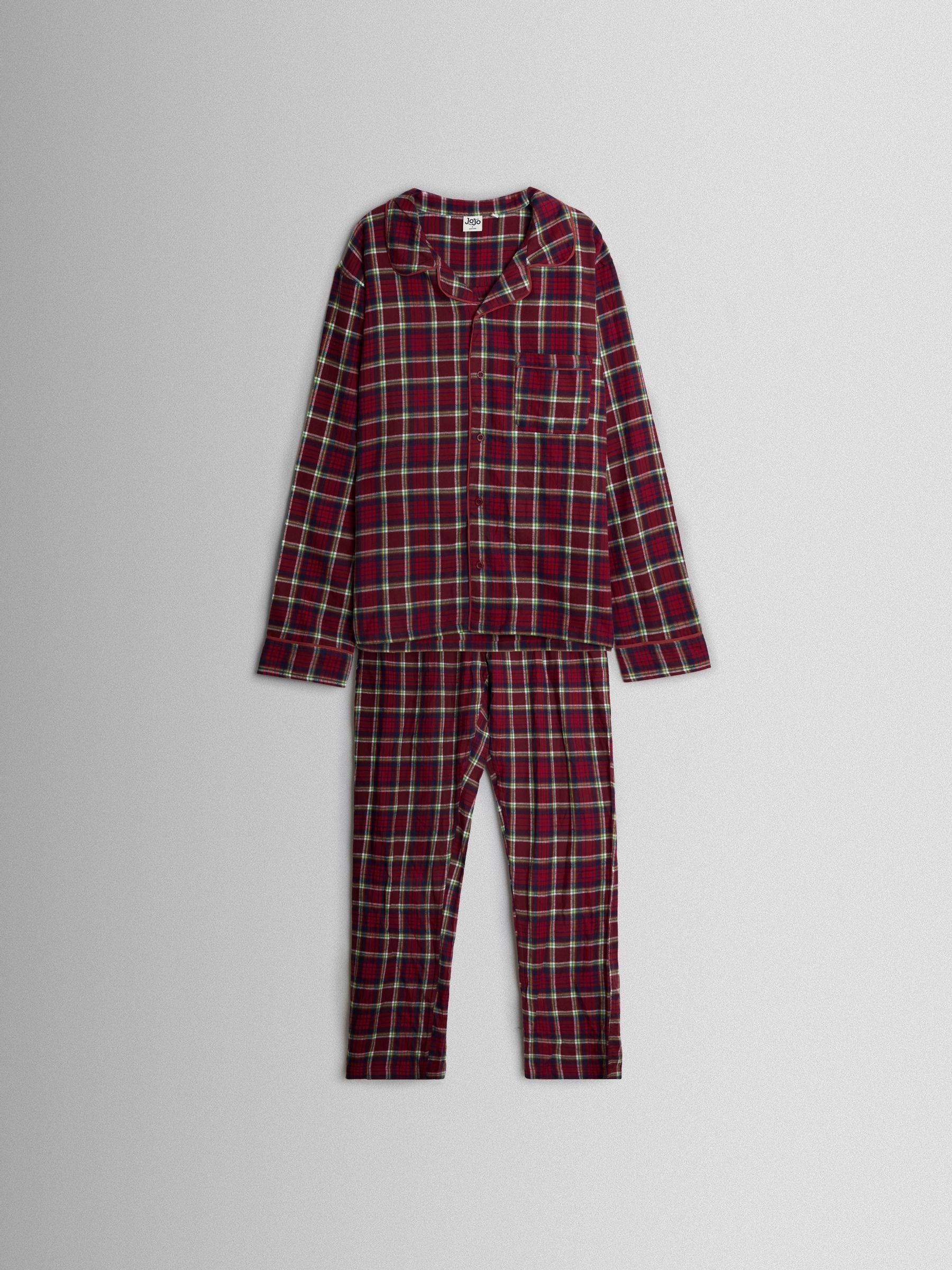 Red Mens Classic Check Christmas Pyjamas Set (H14539) | $77