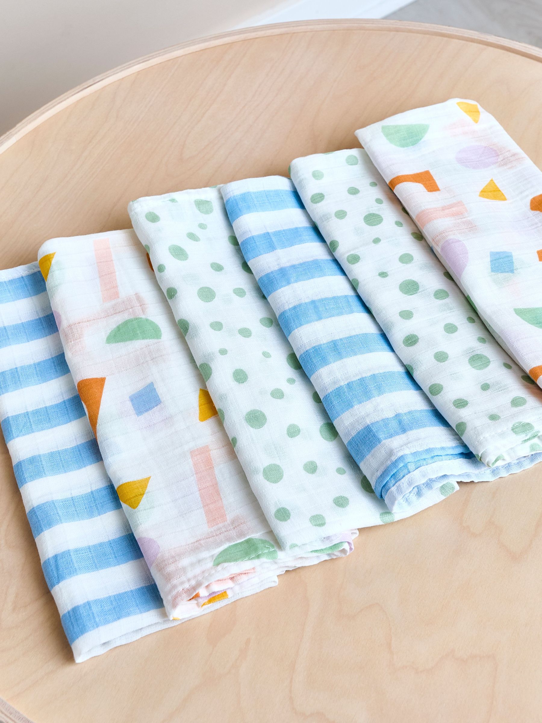 6-Pack Bold Shapes Muslins (H14546) | $22