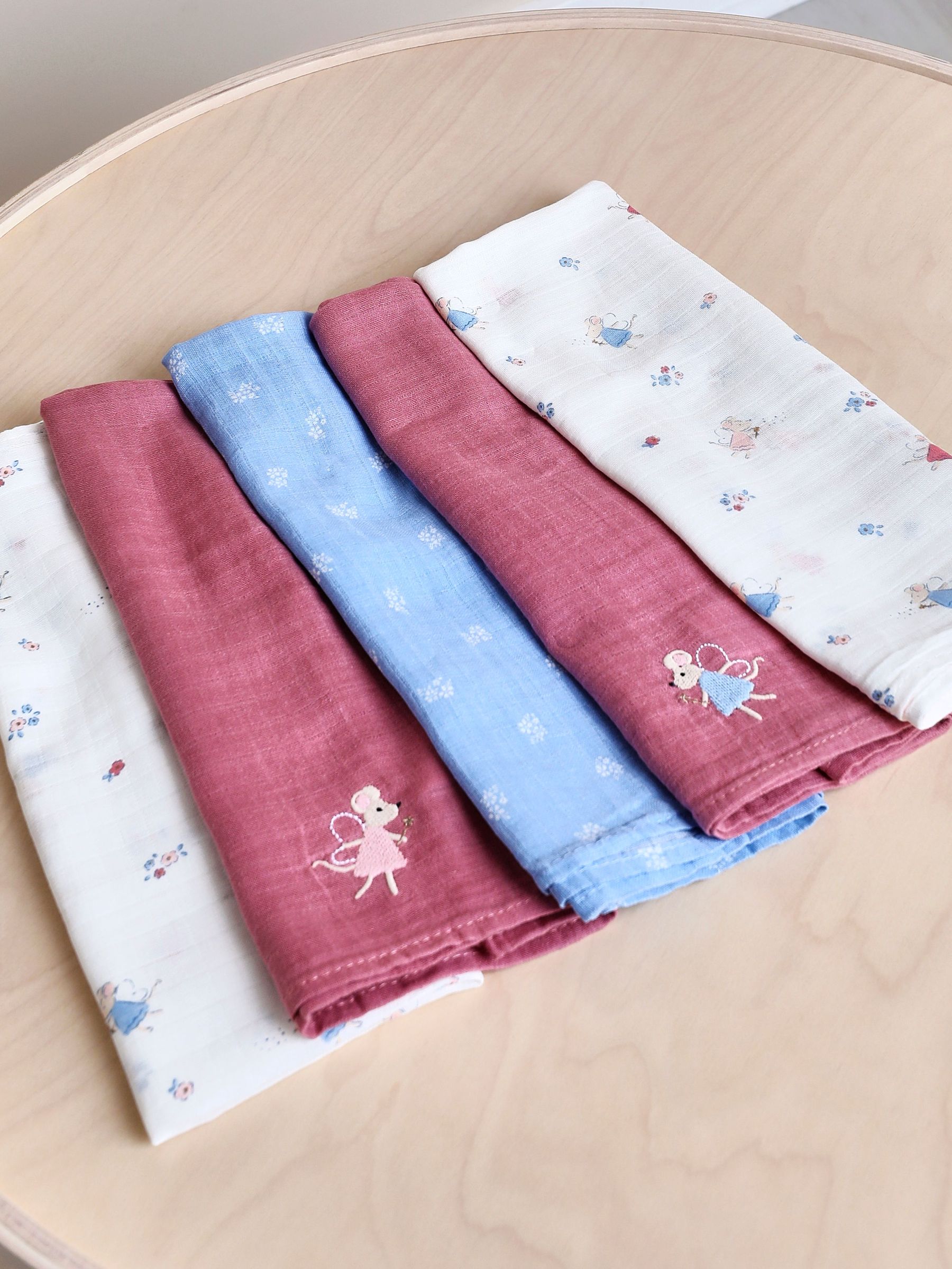 Fairy Mouse 5-Pack Muslins (H14550) | $31