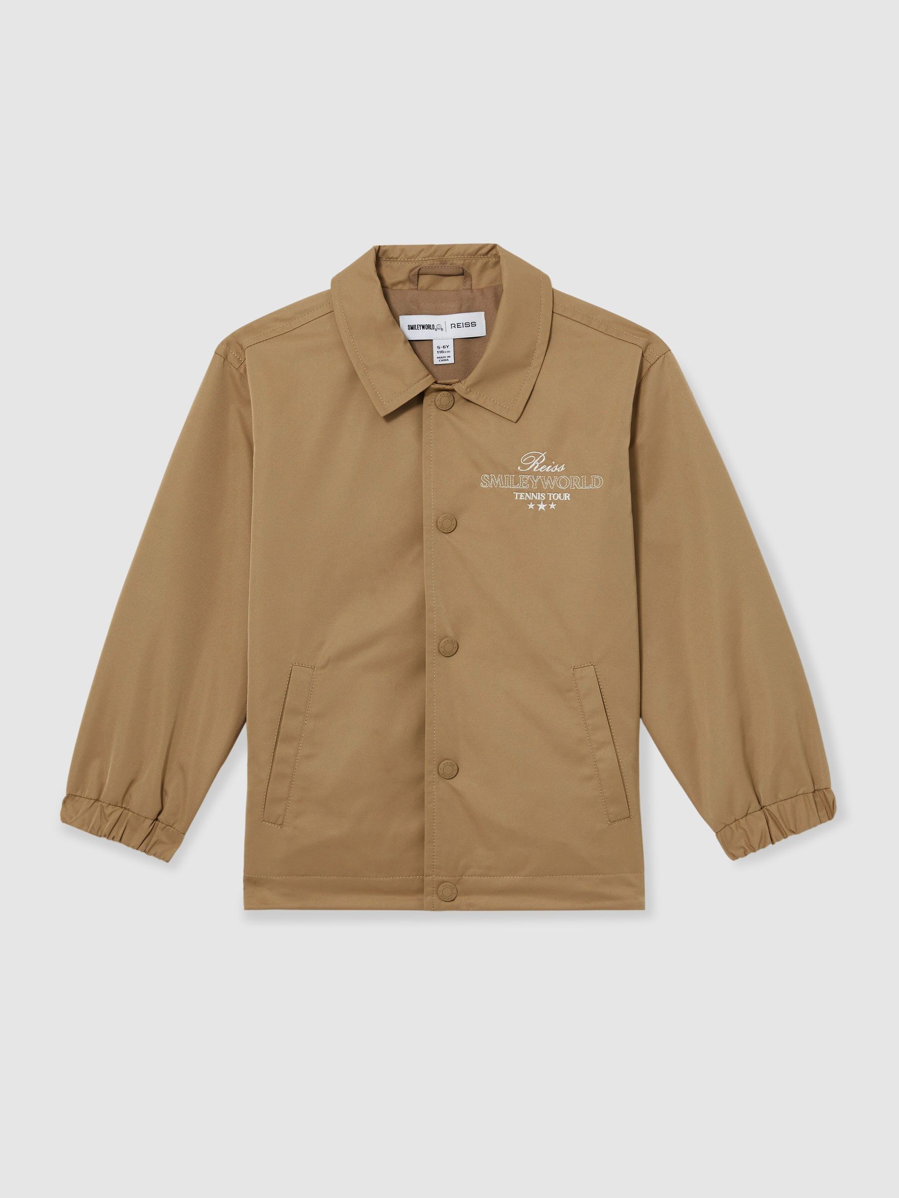 13-14 yrs SmileyWorld | Reiss Harrington Jacket in Stone (H15094) | CA$125