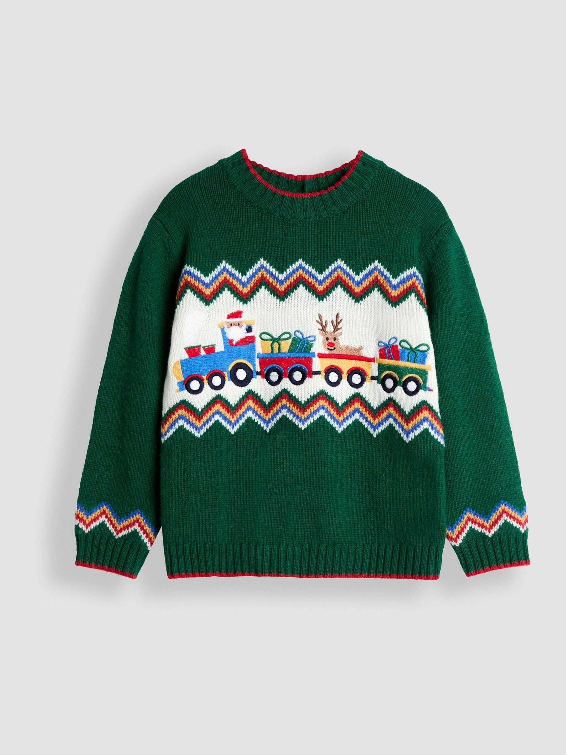 Green Santa & Reindeer Christmas Jumper (H15194) | $51 - $62