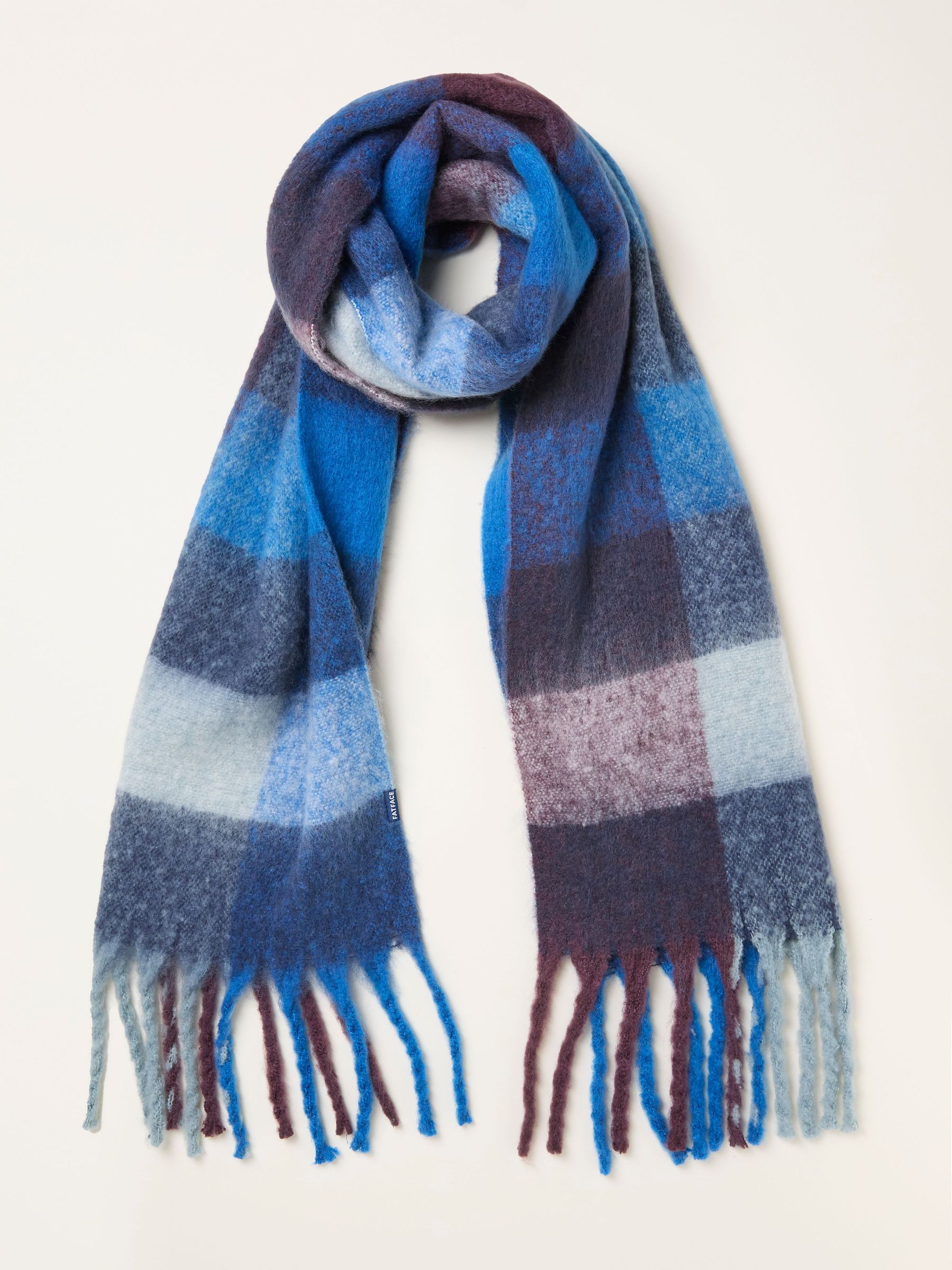 Multi Large Check Scarf (H15274) | $60