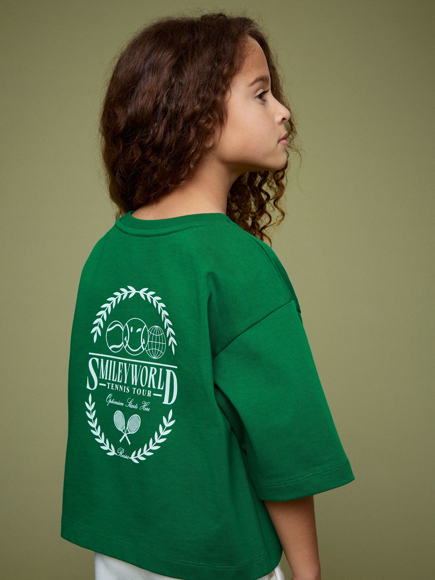 9-13 yrs SmileyWorld | Reiss Oversized T-Shirt in Green (H15625) | US$35