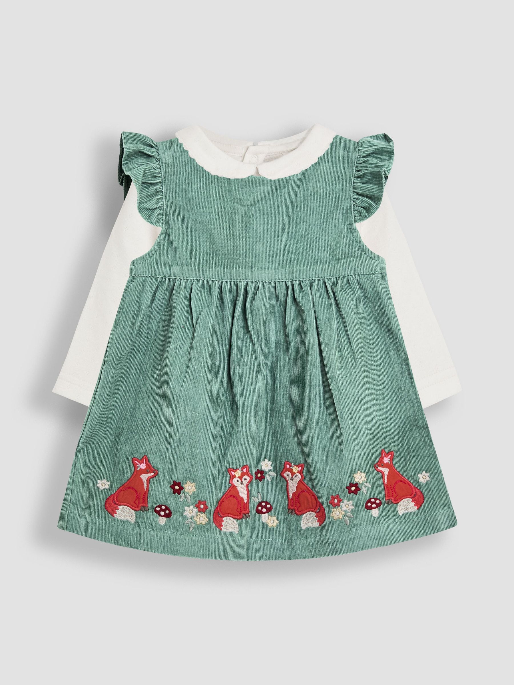 Green Appliqué Cord Dress and Top Set (H15834) | $55 - $58