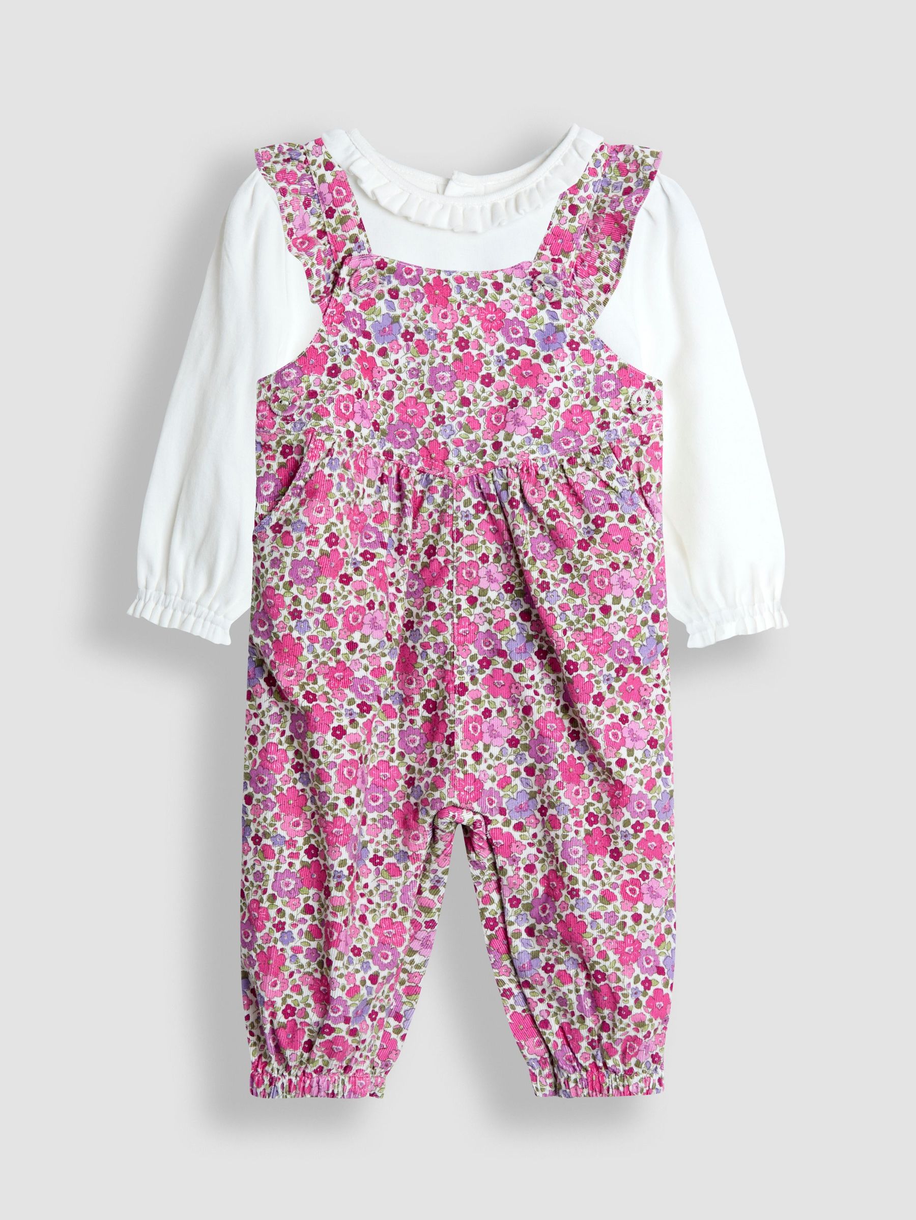Purple Floral Cord Dungarees & Top Set (H16248) | $55 - $58