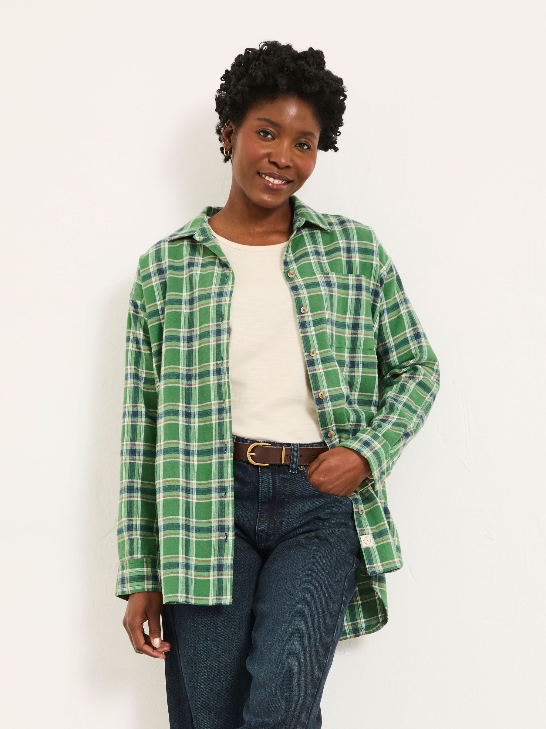 Carolin Green Check Shirt (H17094) | $90