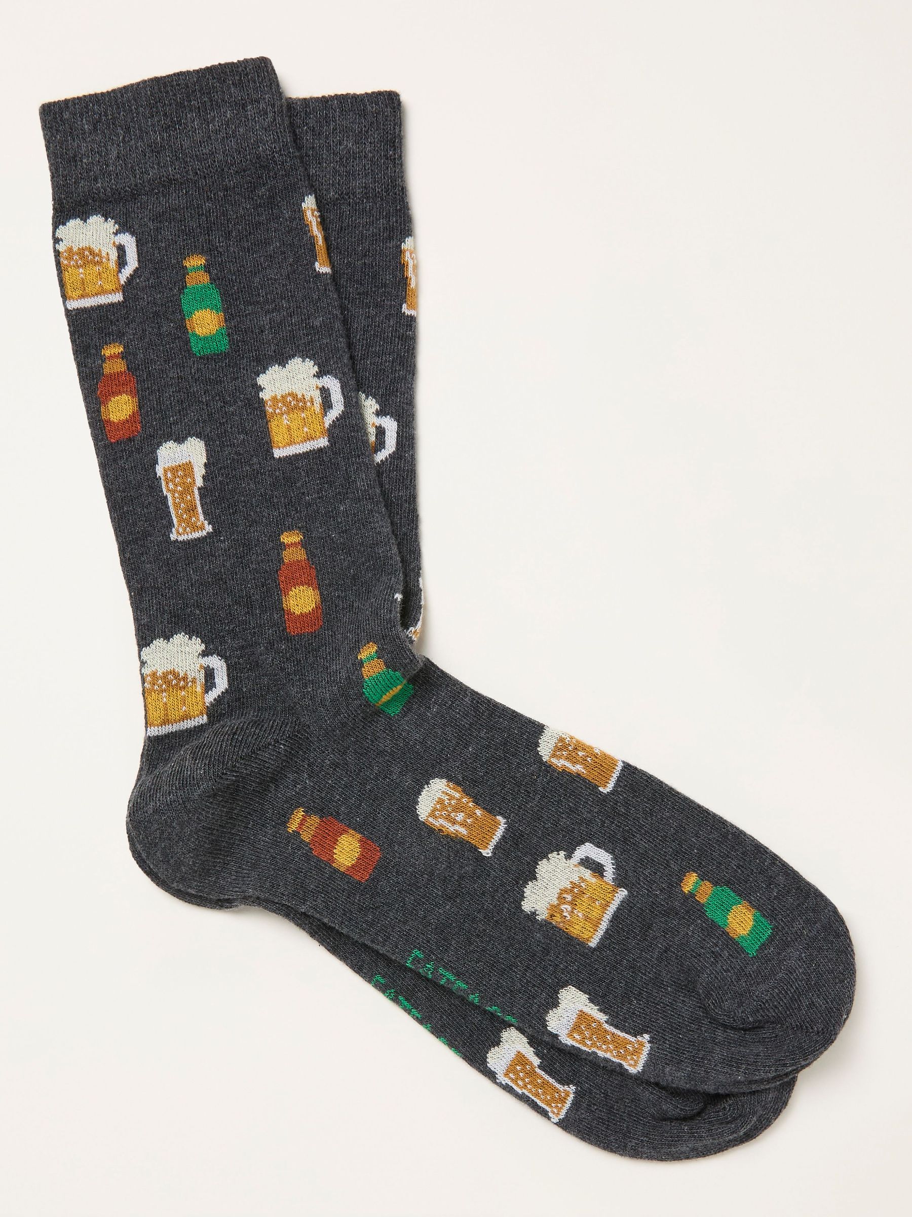 Charcoal Grey Beer Socks (H21182) | $12