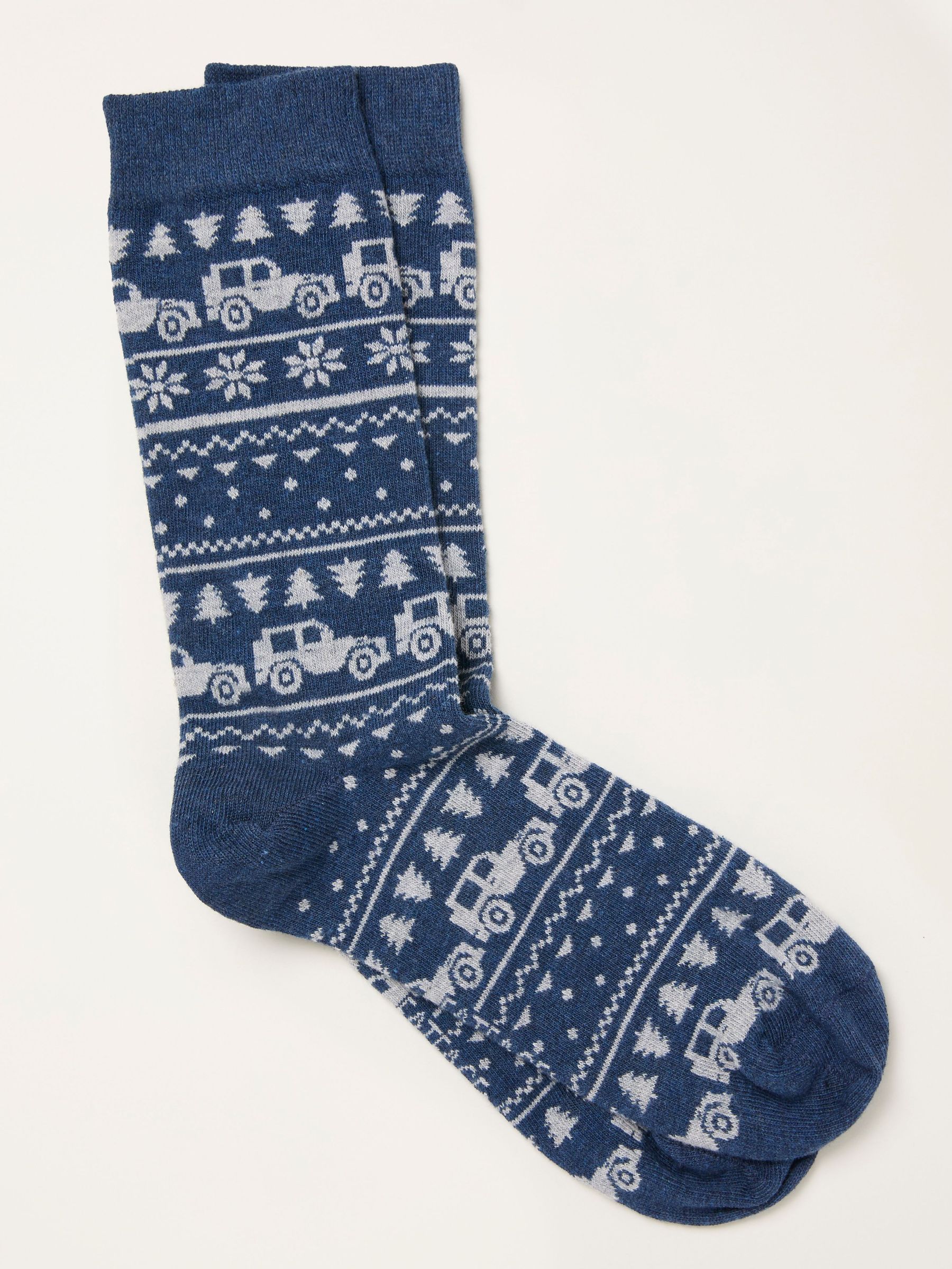 Navy Fairisle Off Roader Socks (H21185) | $12