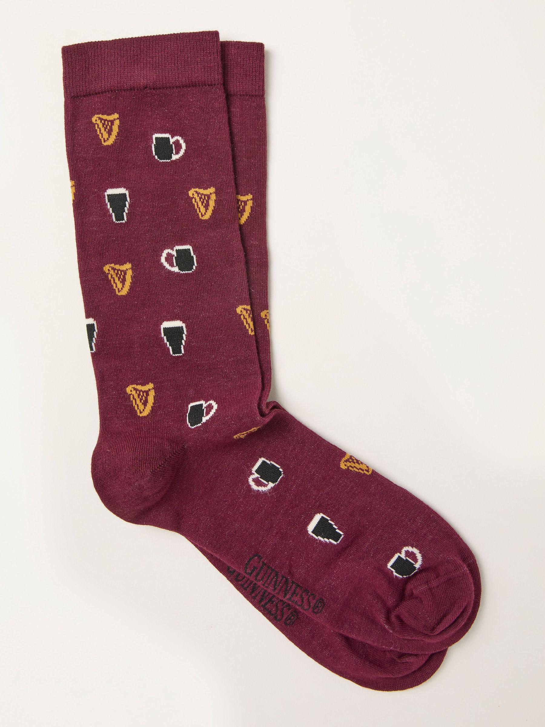 Burgundy Red Guinness Socks (H21195) | $12