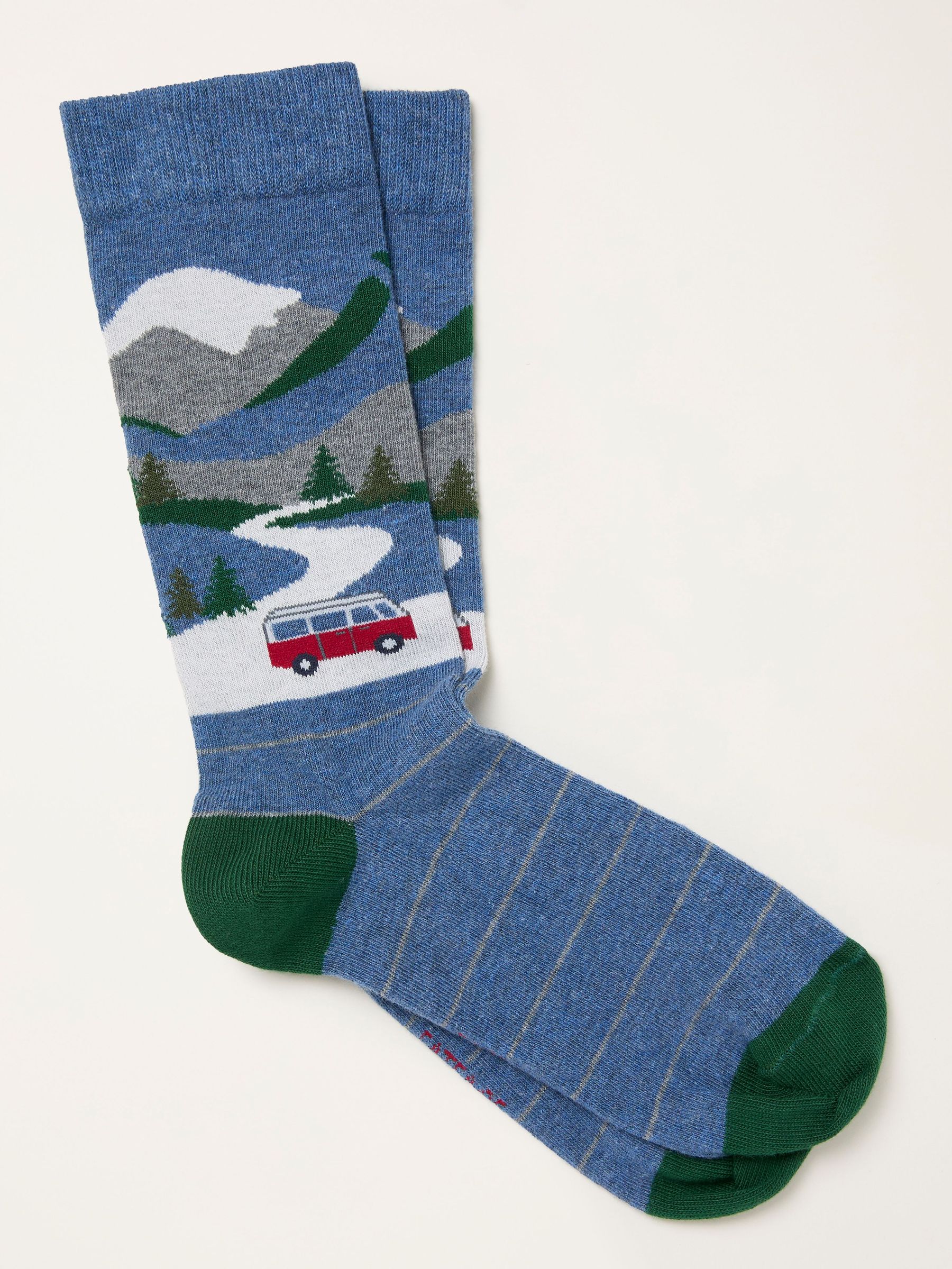Blue Camper Scene Socks (H21197) | $12