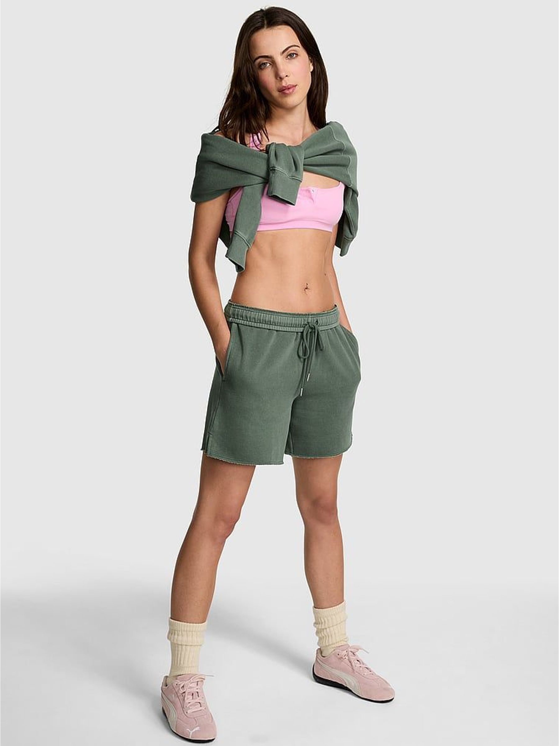 Wild Thyme Green Fleece Shorts (H28571) | €36