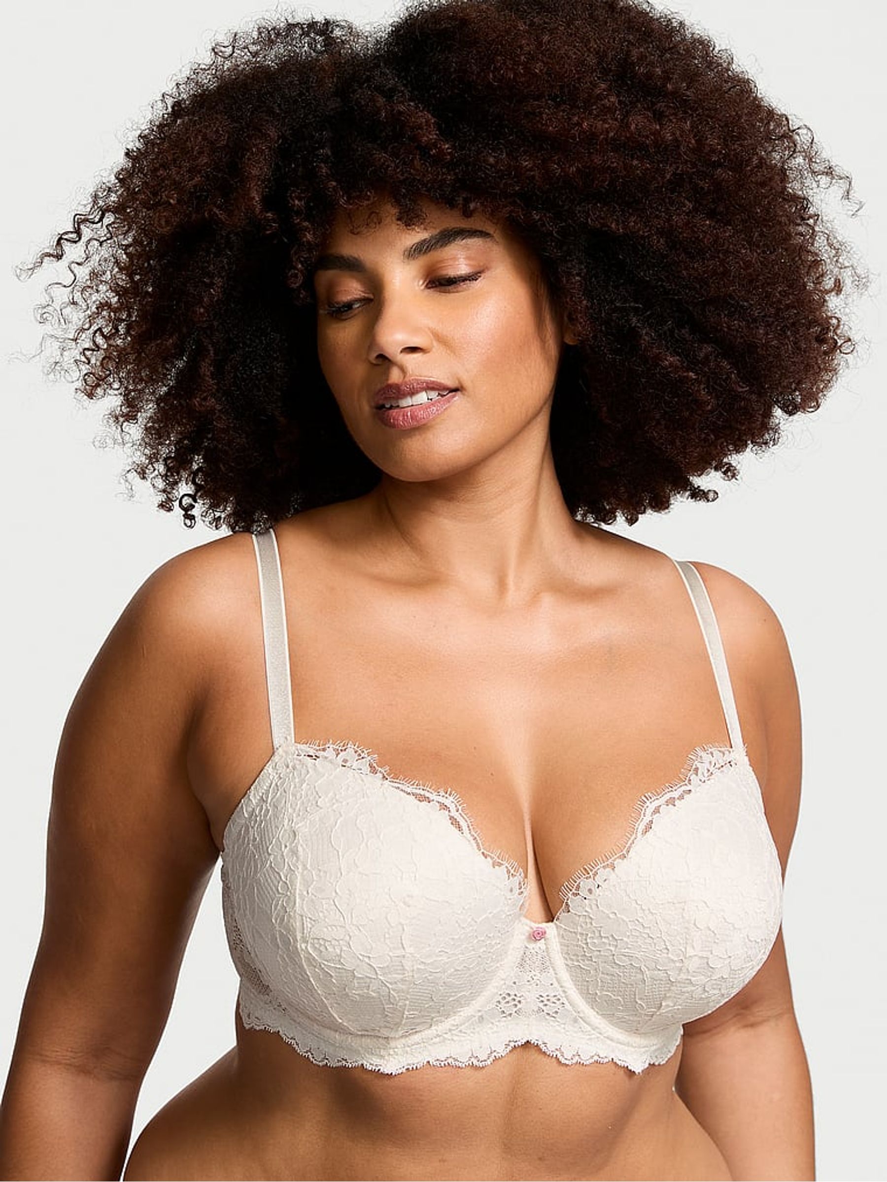 Coconut White Lightly Lined Demi Lace Bra (H28644) | €62