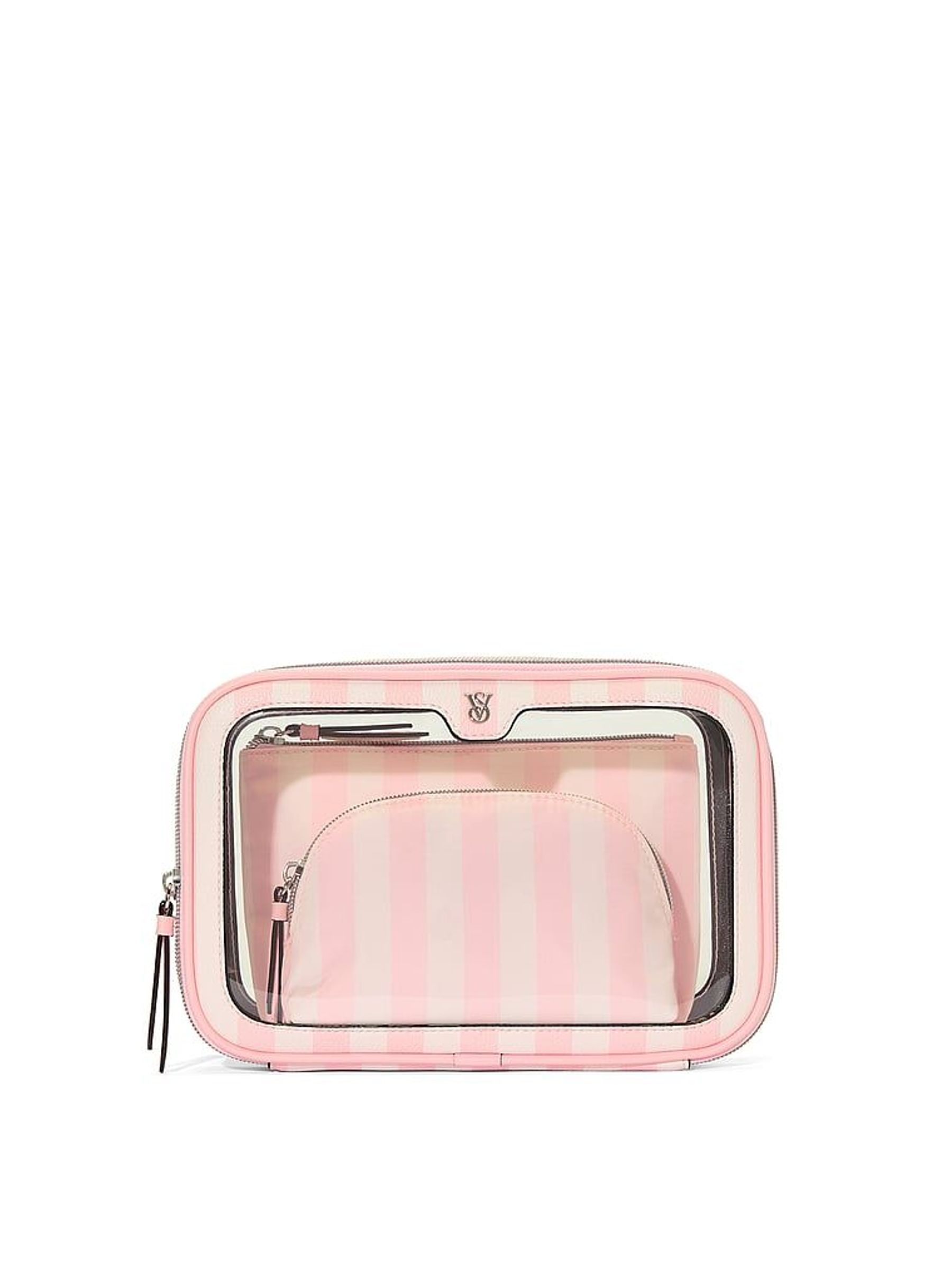 Iconic Stripe Pink 3 in 1 Makeup Bag (H28655) | €45