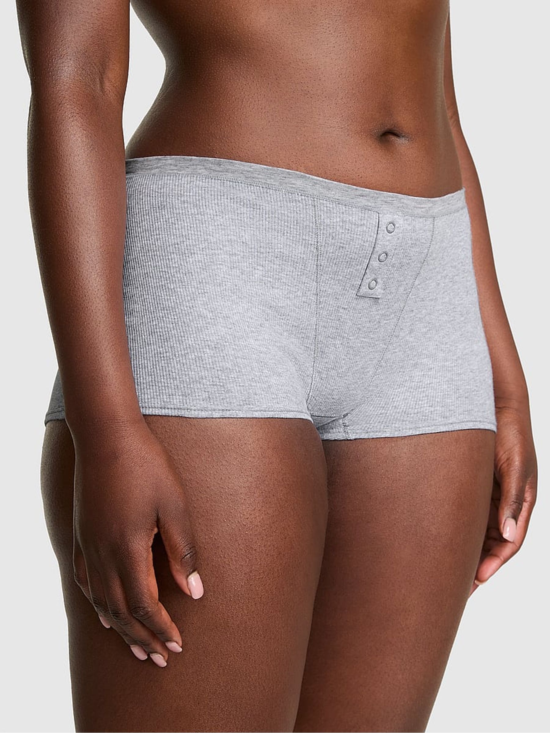 Medium Heather Grey Boyshort Cotton Knickers (H28814) | €11.50