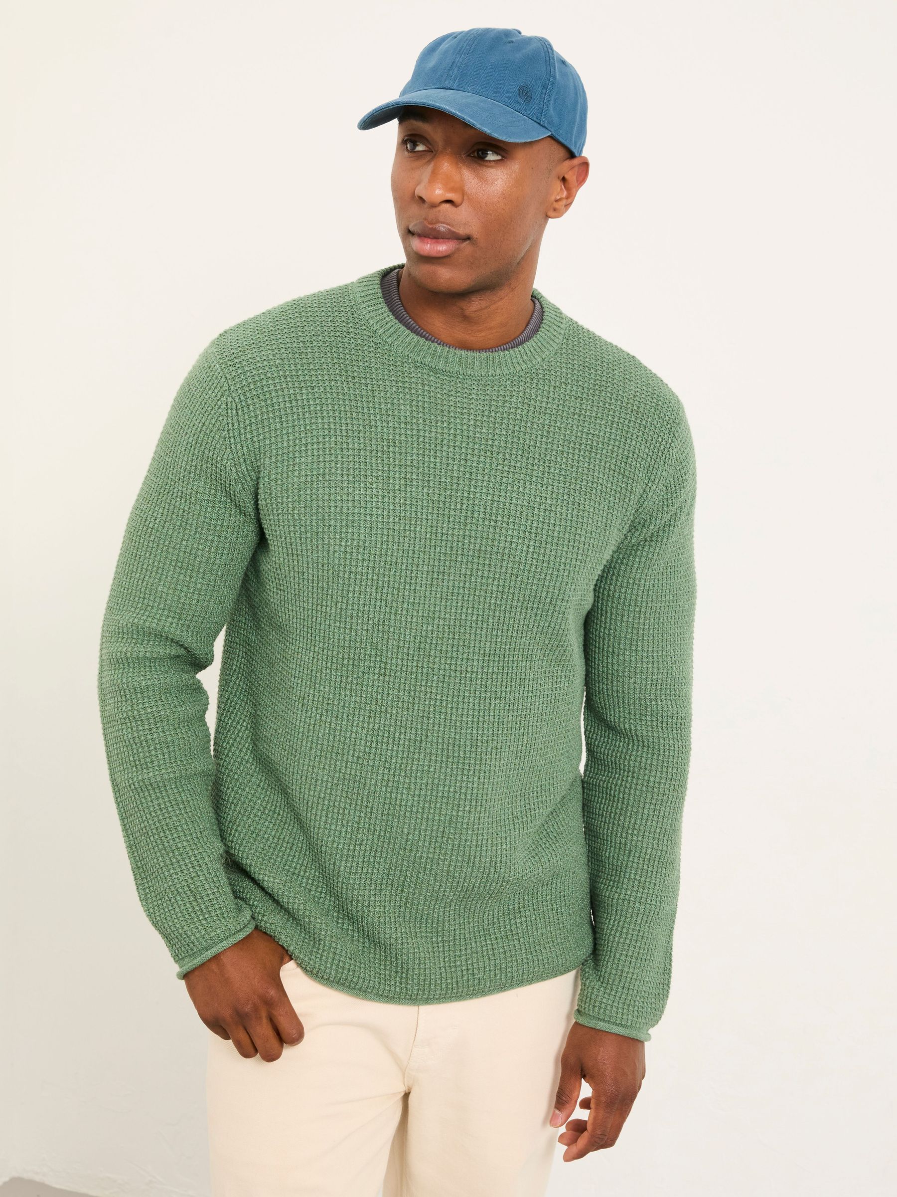 Penrith Green Crew Neck Knitted Jumper (H29230) | €65