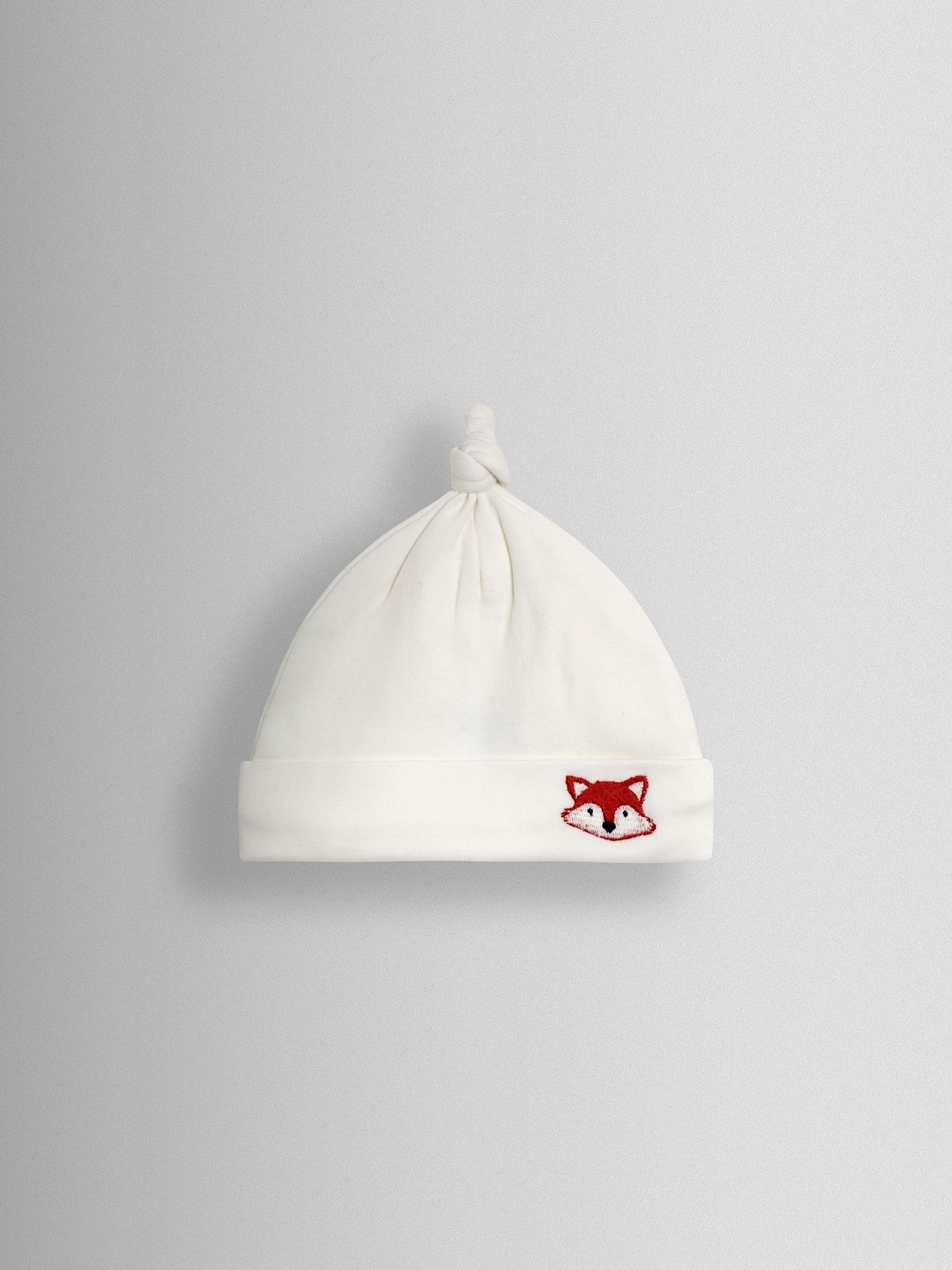 Cream Fox Print Hat (H30136) | $10