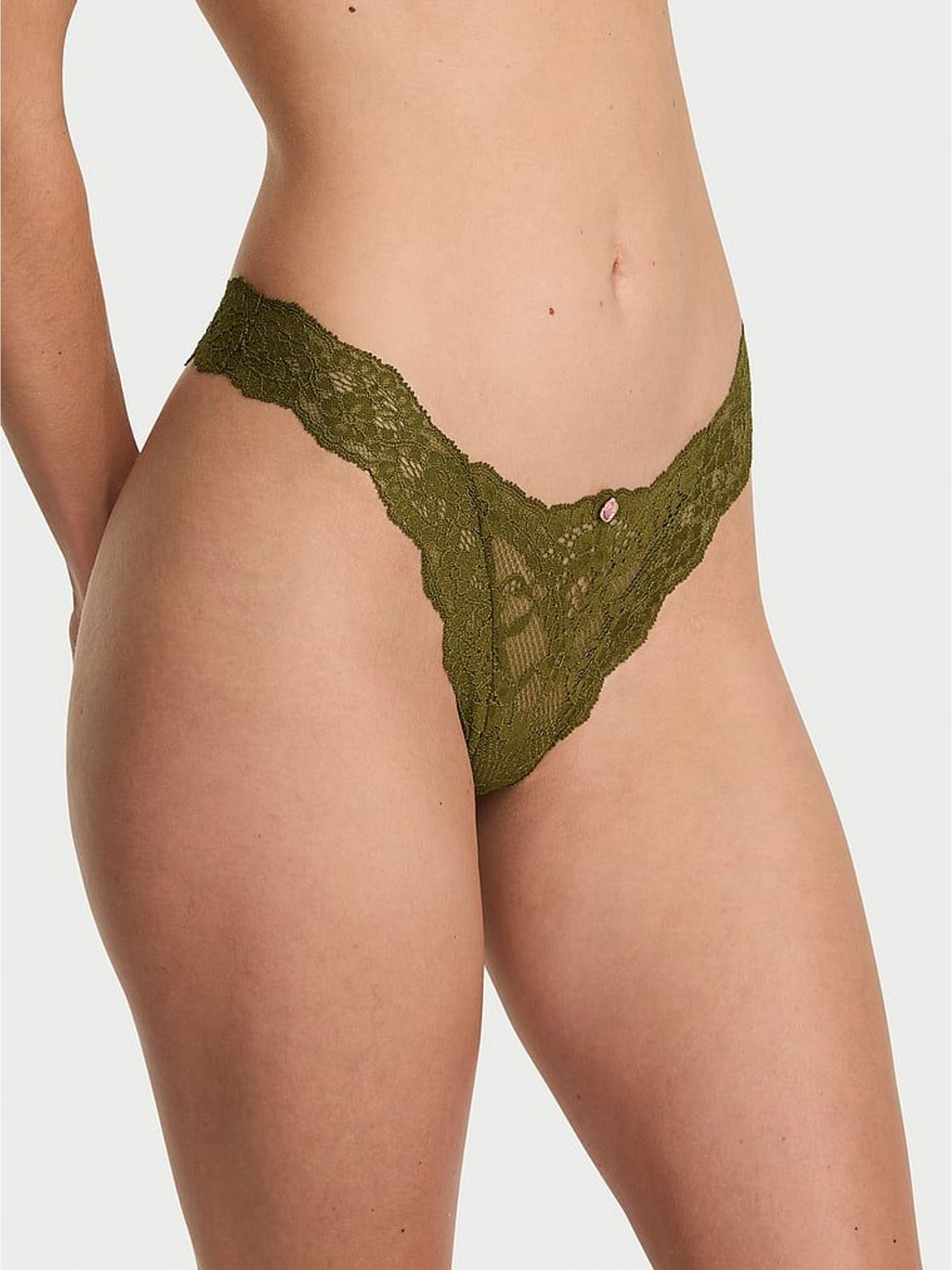 Green Chameleon Brazilian Lace Knickers (H30424) | €22.50