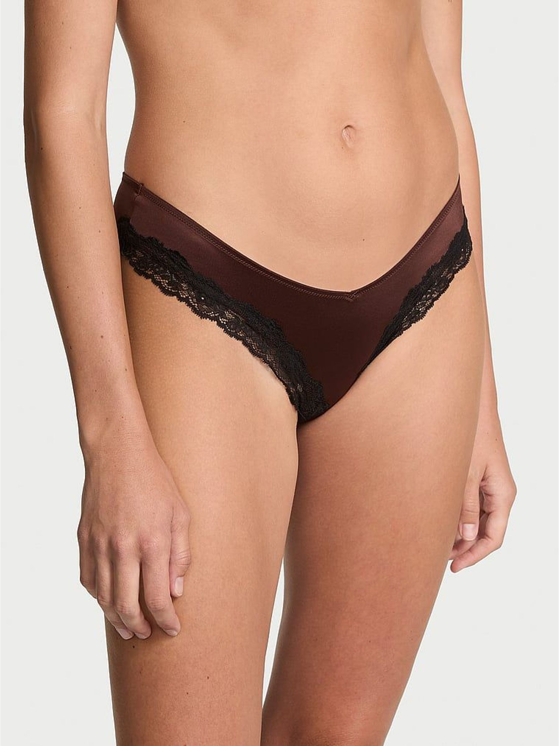 Ganache Nude Cheeky Lace Trim Knickers (H30446) | €17.50