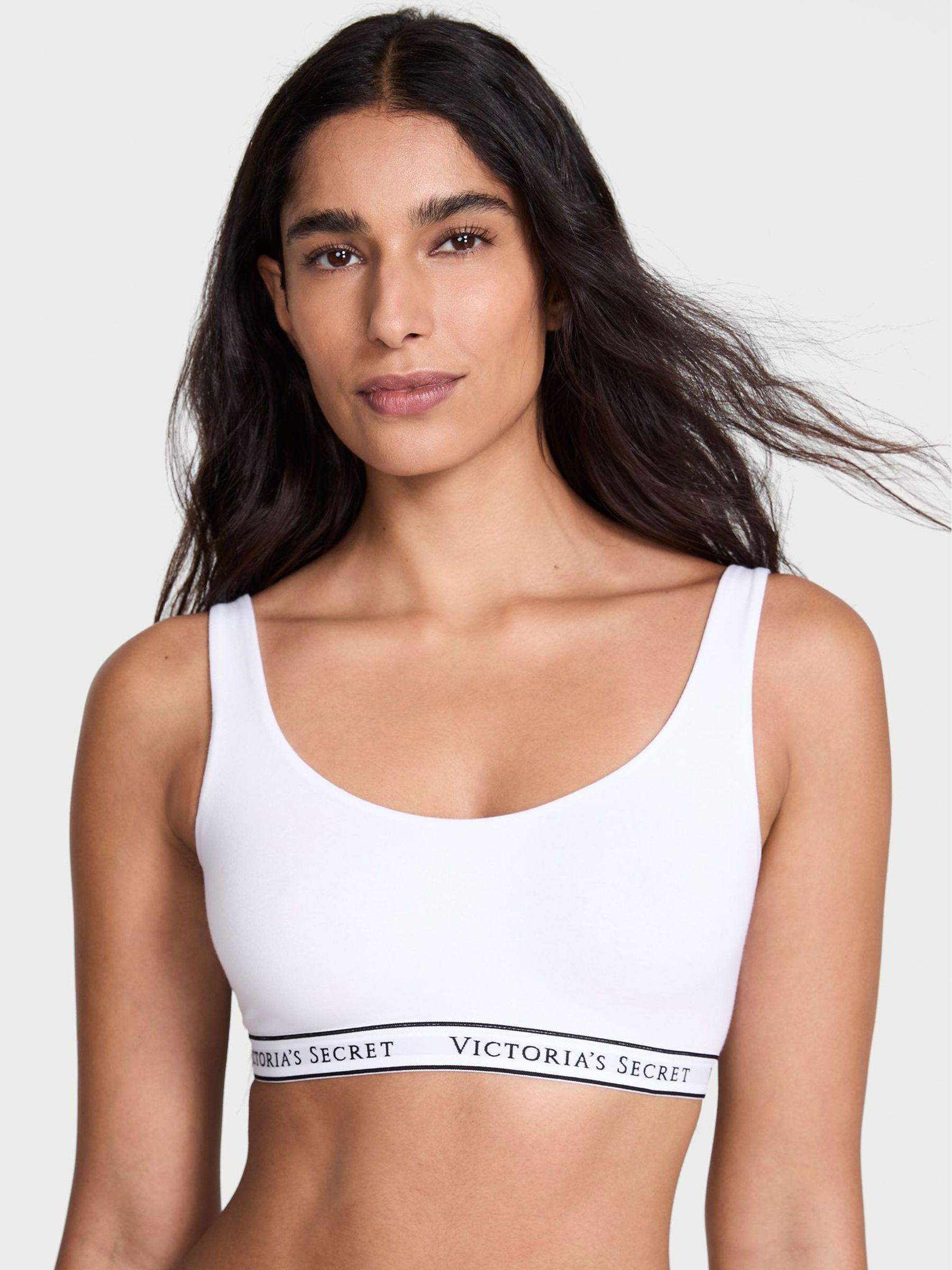White Cotton Wireless Scoop Bralette (H30780) | €32