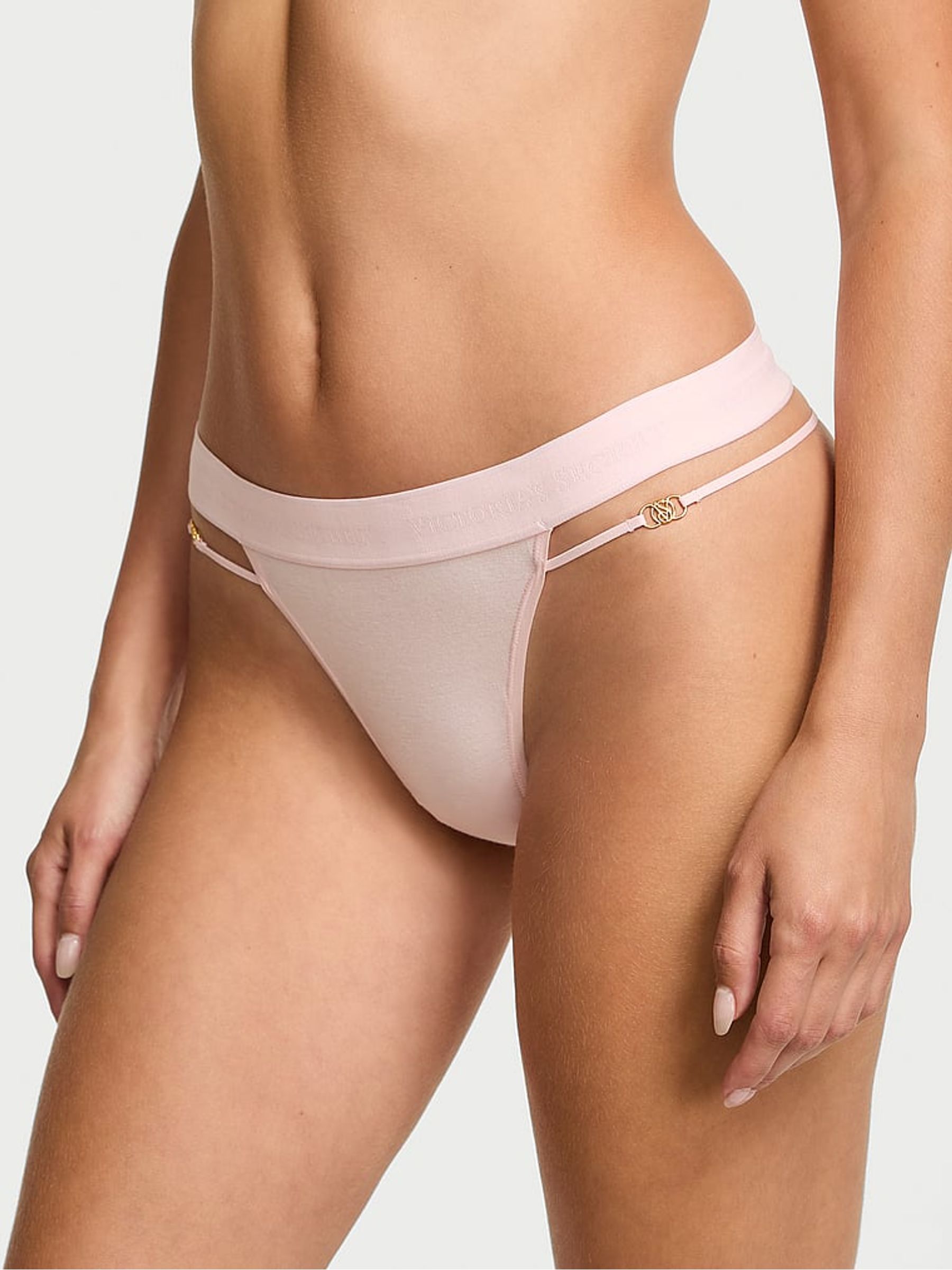 Angel Pink Thong Logo Strappy Knickers (H37795) | €11.50