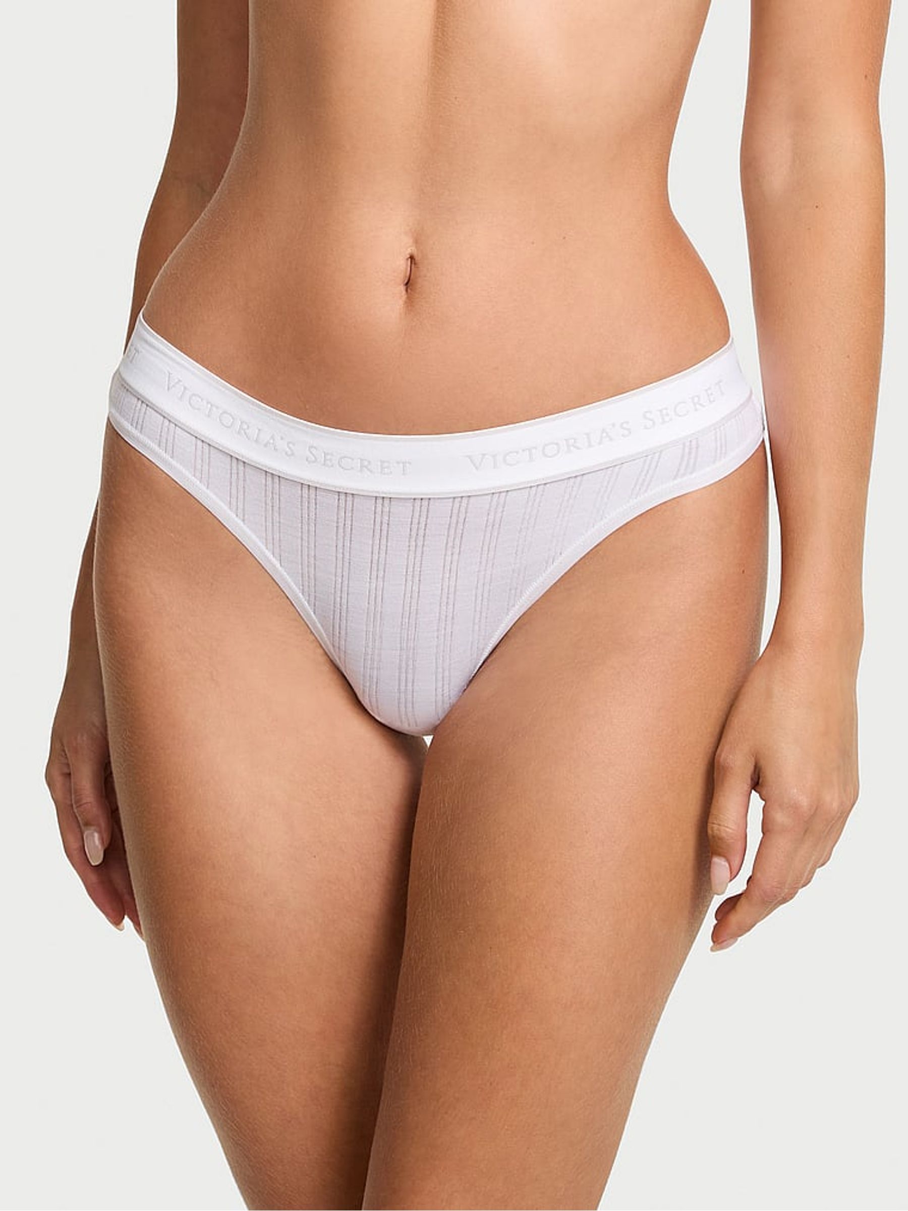 White Thong Modal Logo Knickers (H37858) | €11.50