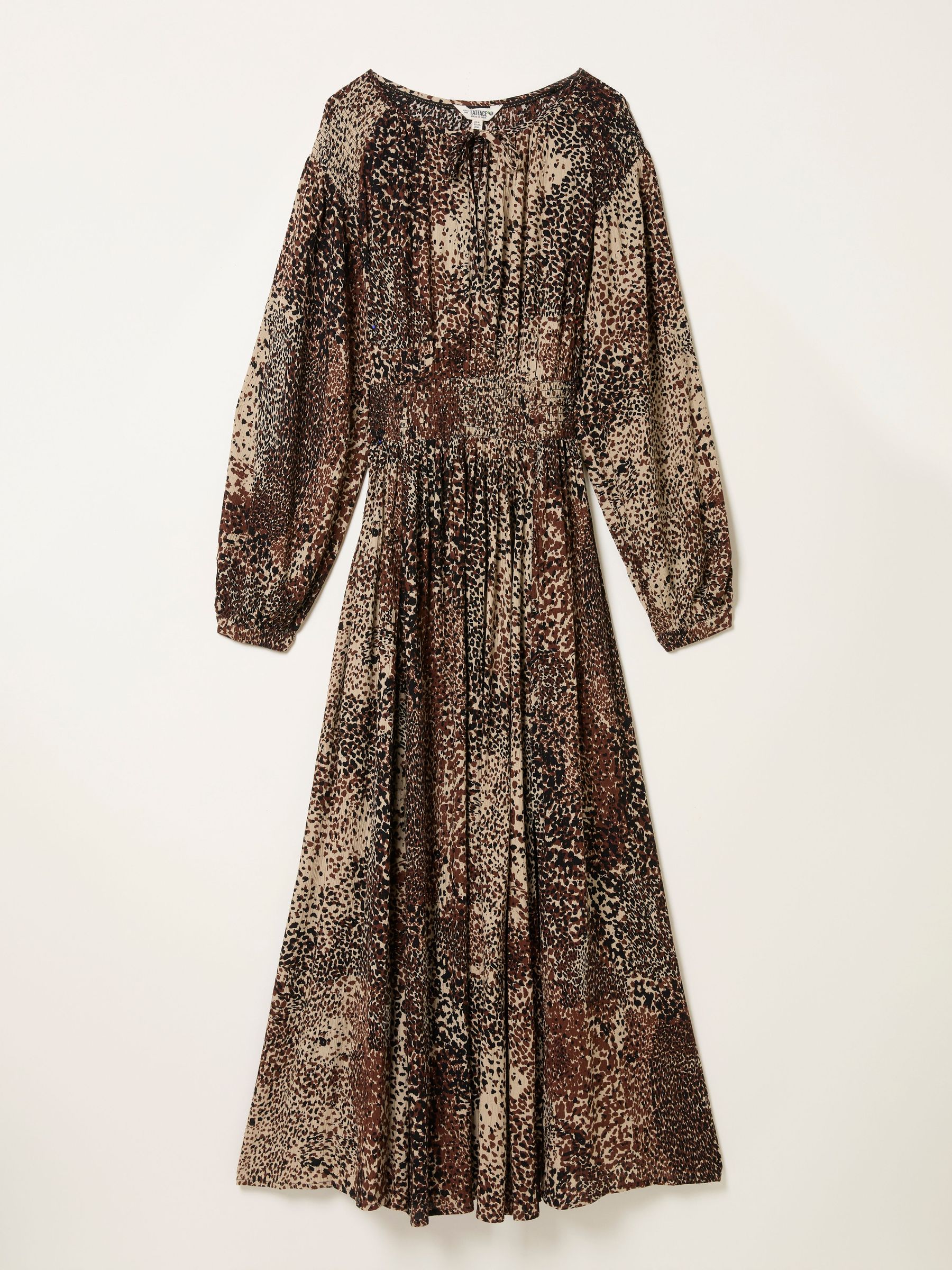 Jaqs Light Brown Layered Animal Petite Midi Dress (H42136) | €95