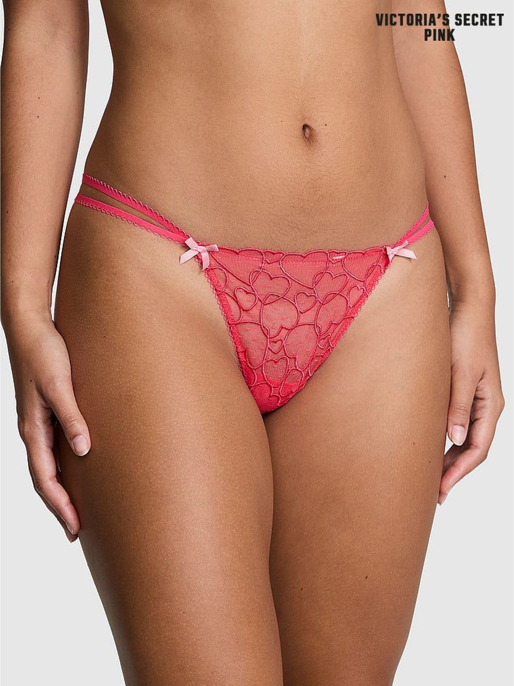 Double Bubble Pink G String Floral Lace Knickers (H43303) | €11.50