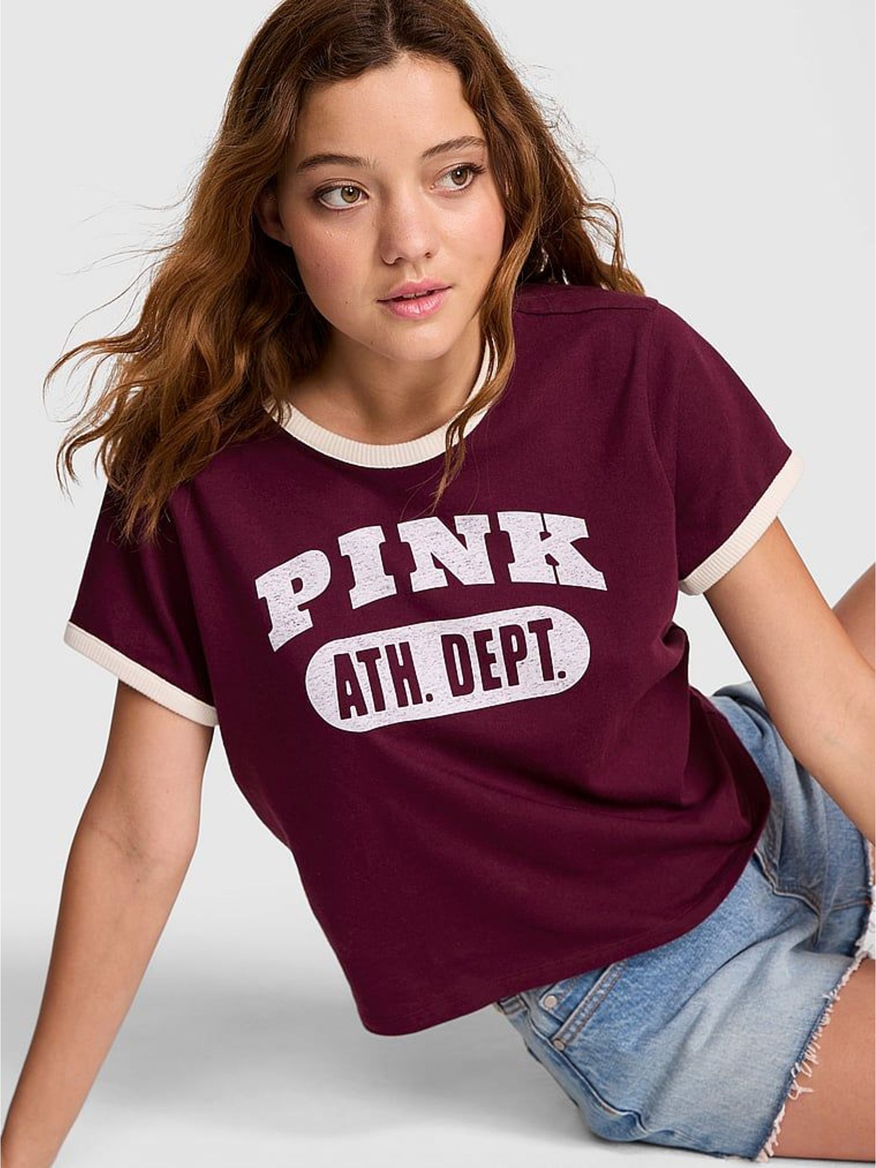 Iconic Stripe Pink Retro T-Shirt (H43687) | €32