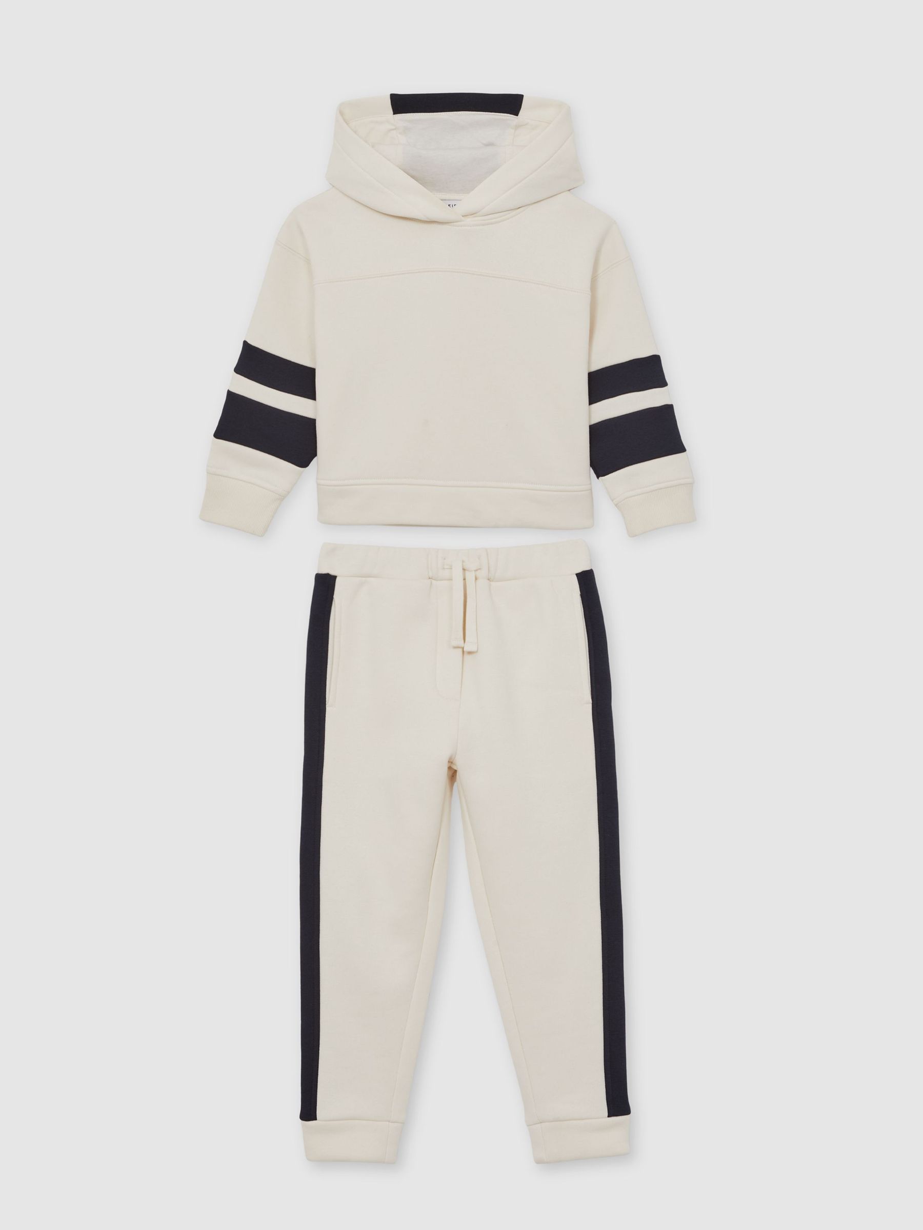 13-14 yrs Cotton-Blend Joggers and Hoodie Set in Ecru (H44685) | $150