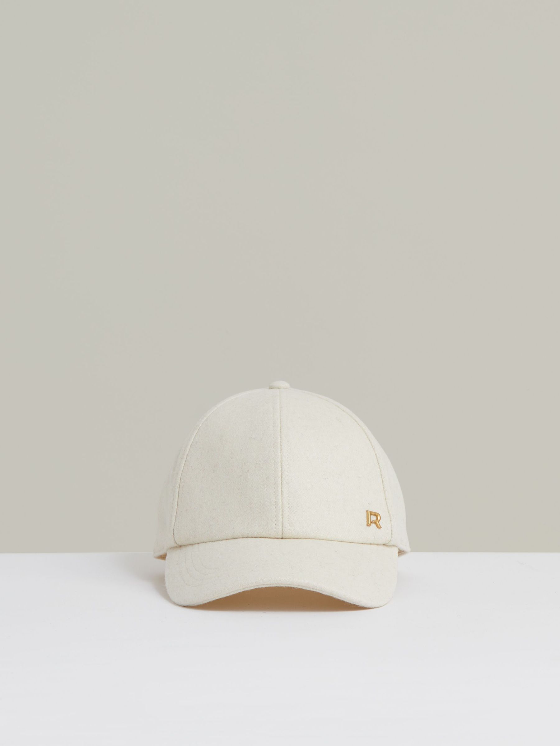 Wool-Blend Flannel Baseball Cap in Cream (H44761) | CA$110