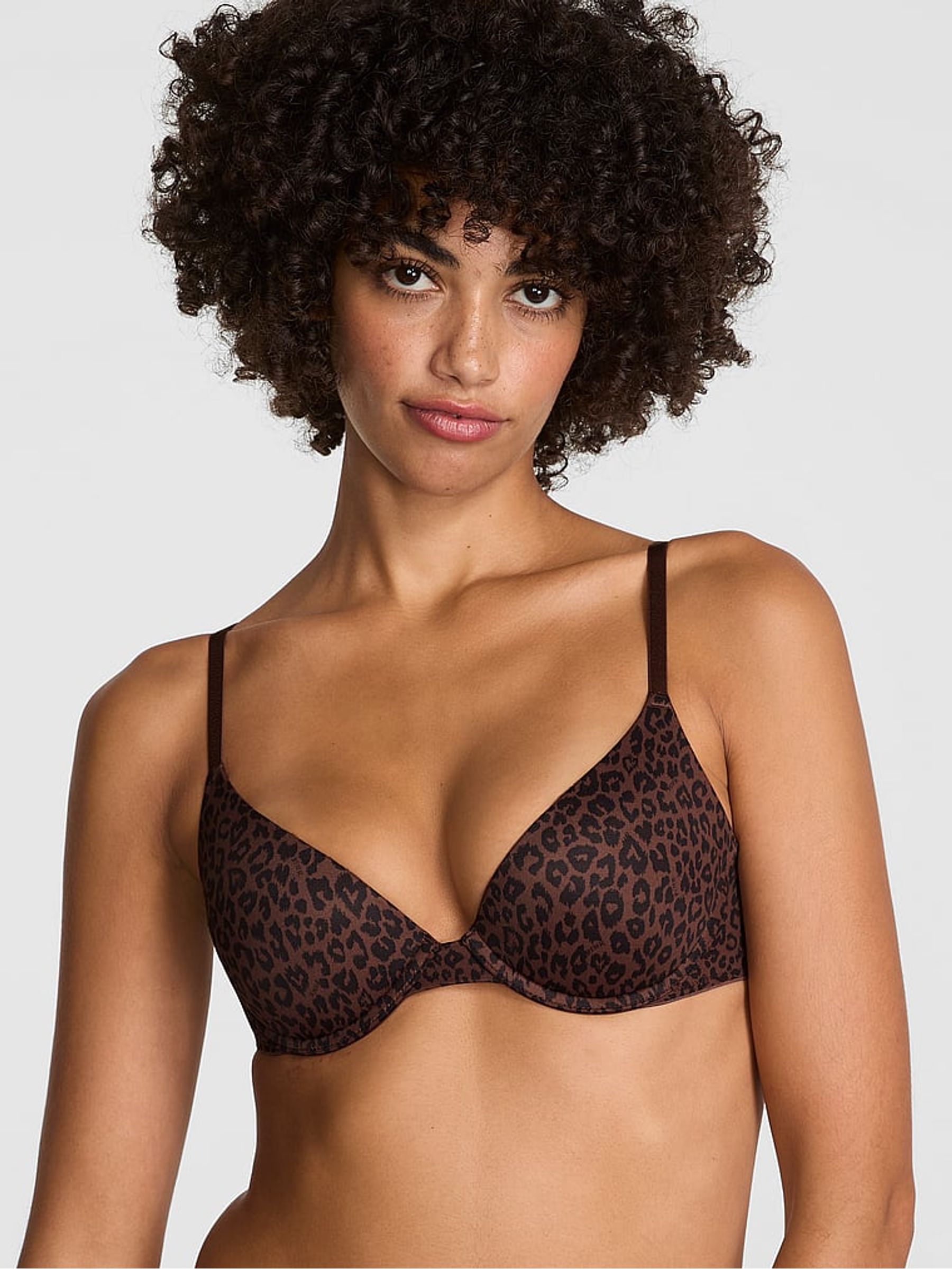 Leopard Print Brown Push Up Bra (H46005) | €36