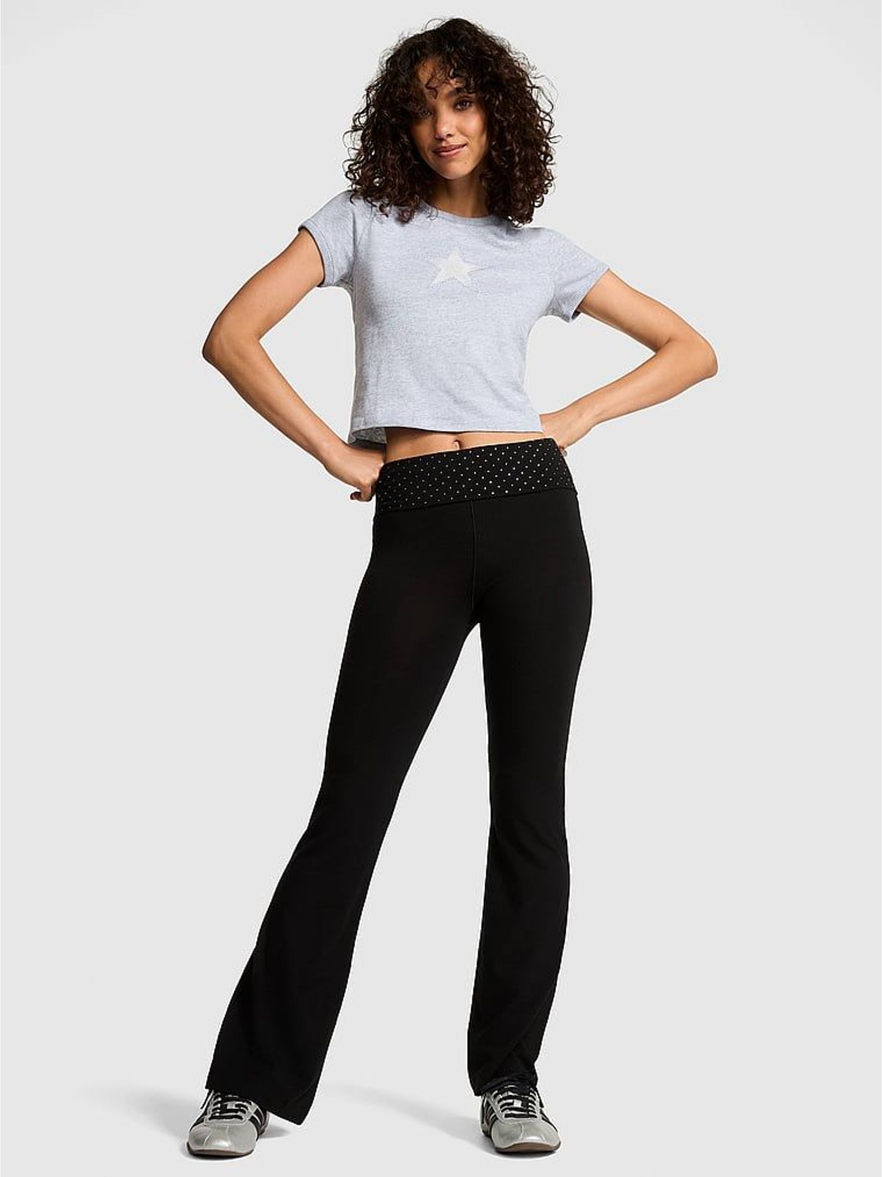 Black Foldover Leggings (H46009) | €58