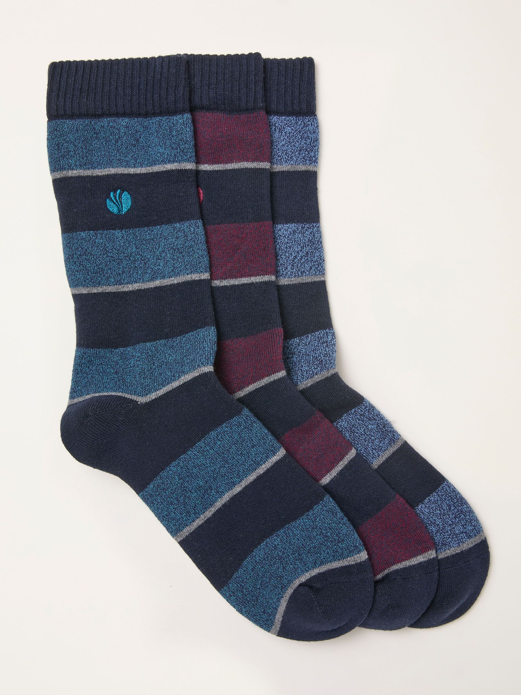 Blue 3 Pairs of Thermal Socks (H46730) | $38