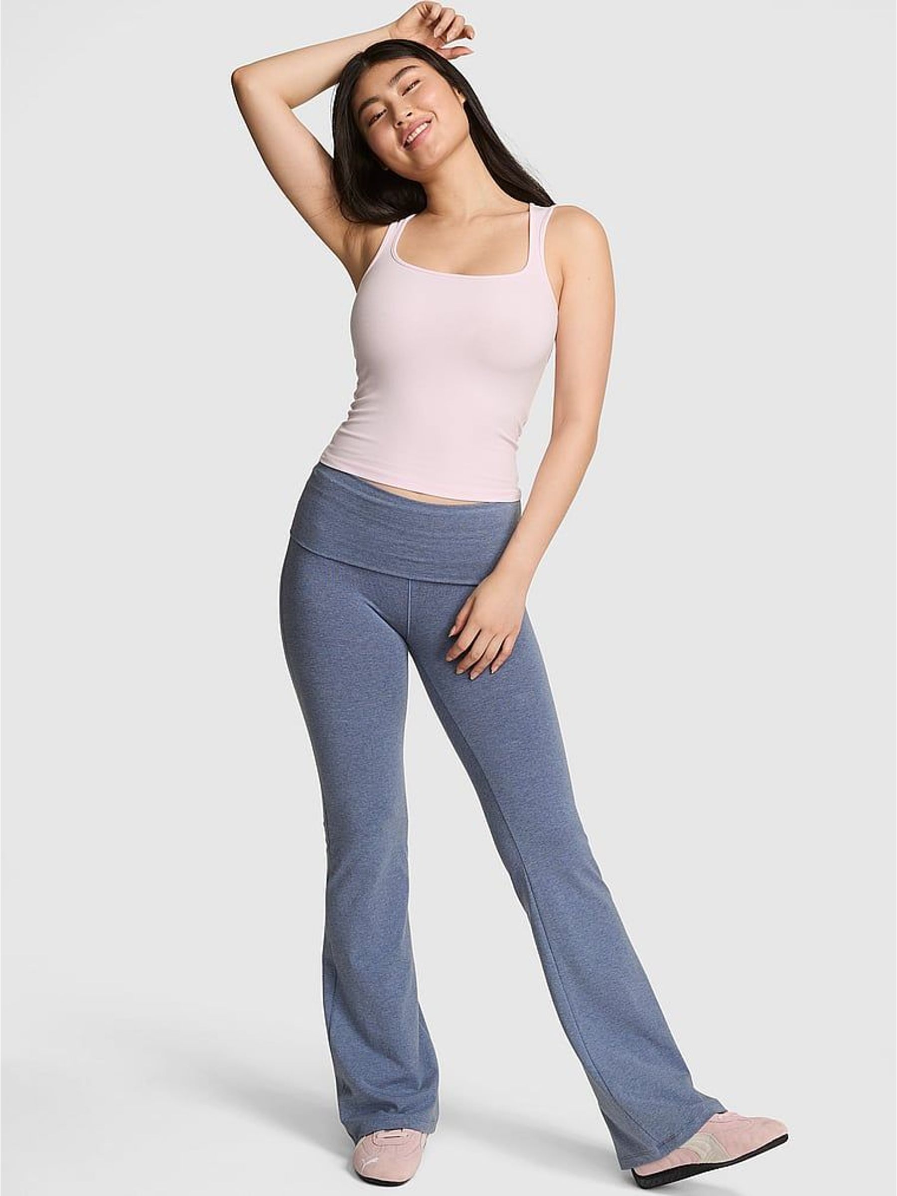 Dusty Iris Blue Foldover Leggings (H48976) | €58