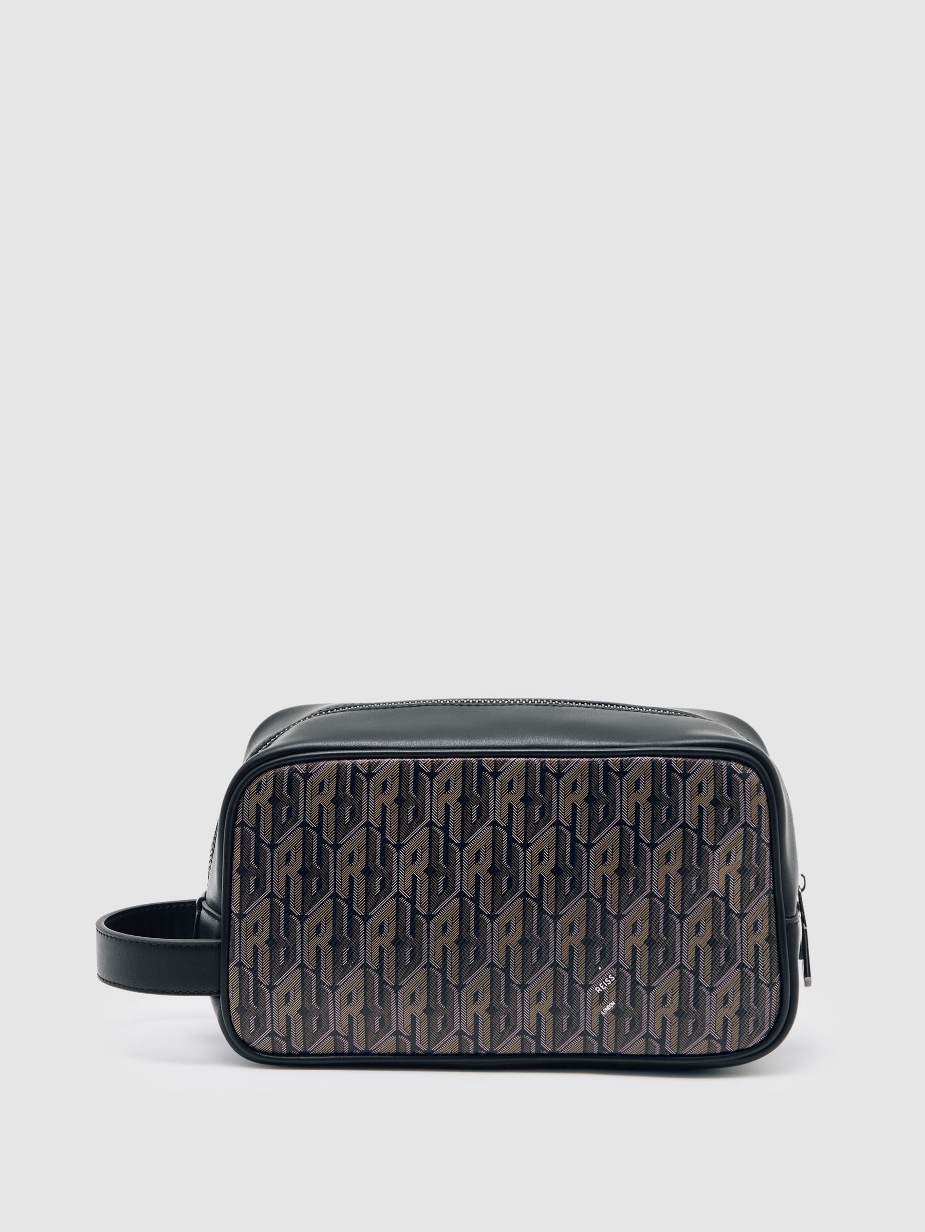 Coated Canvas Monogram Wash Bag in Grey Multi (H49044) | €130