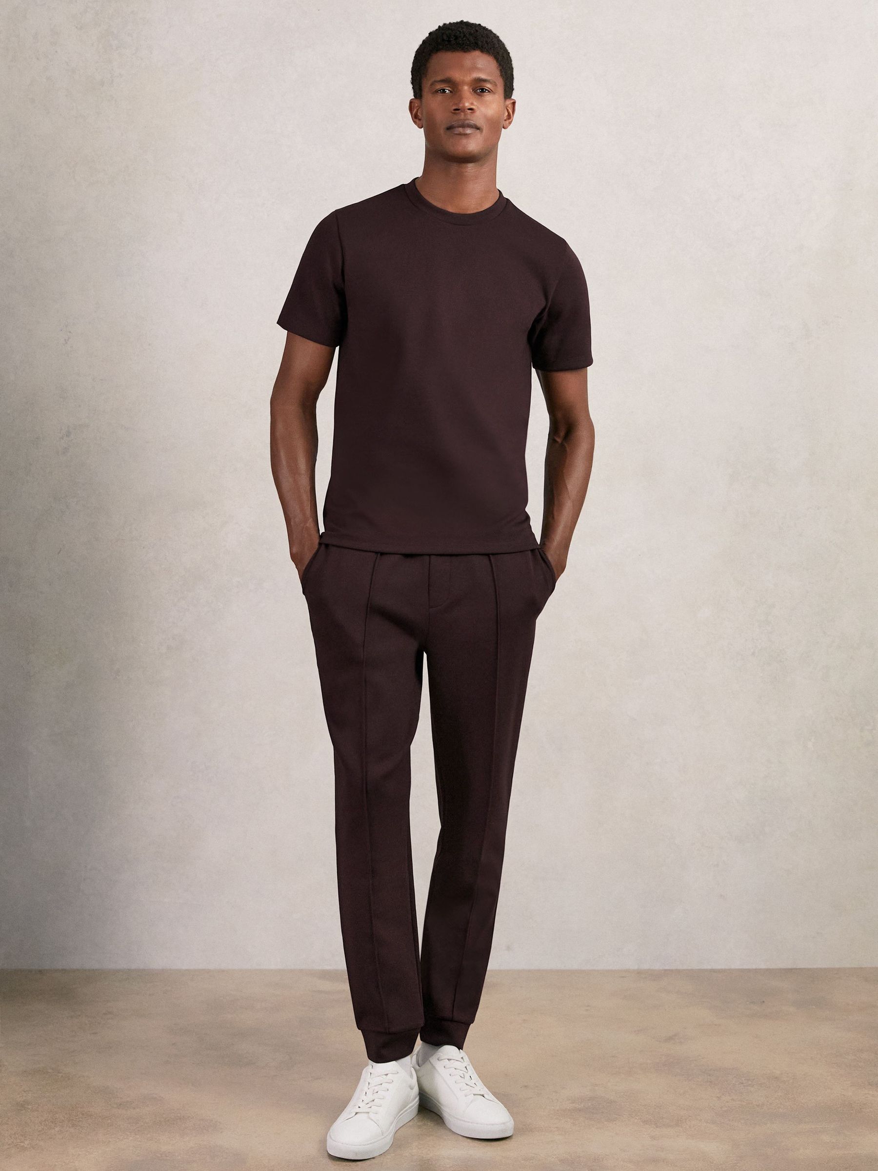 Interlock Drawstring Joggers in Cherry Red (H49054) | 130 €