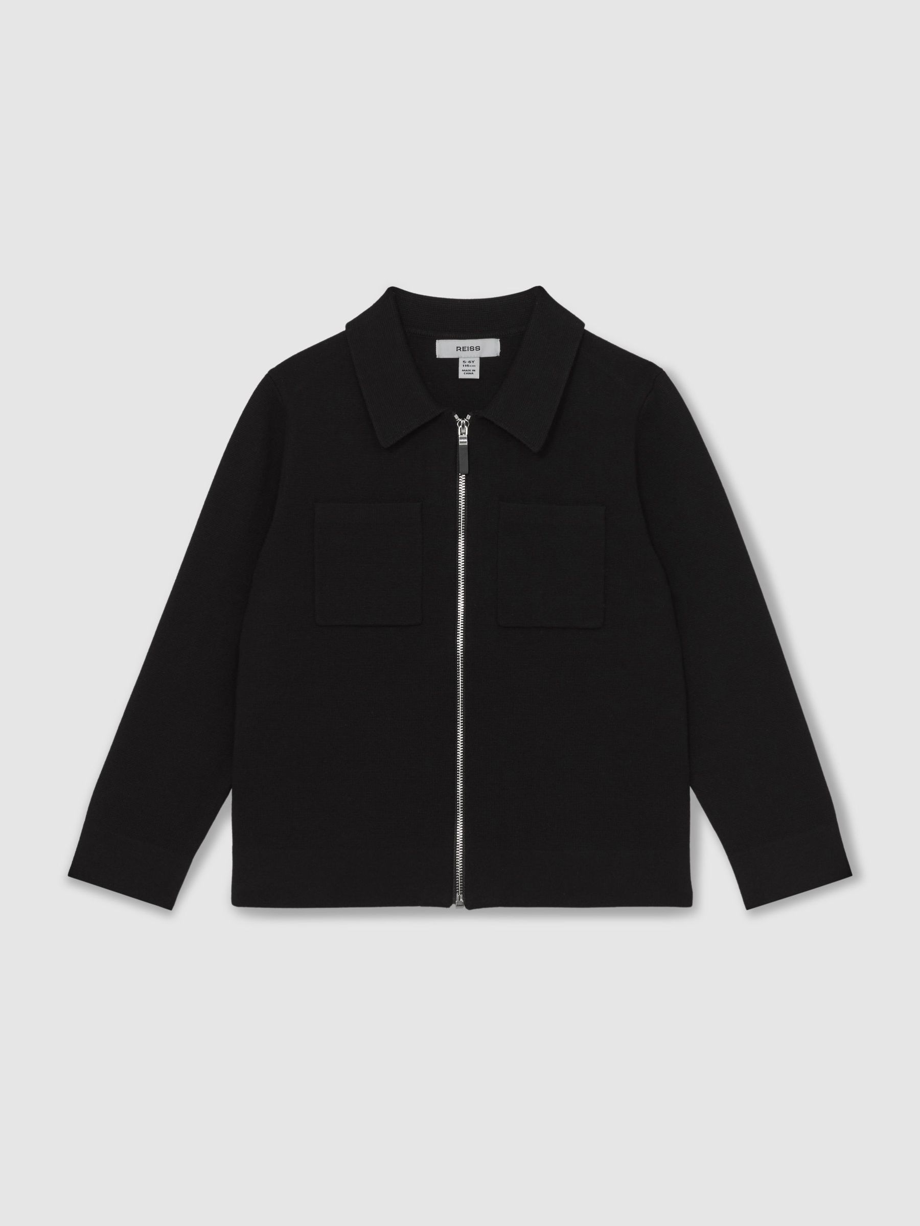 13-14 yrs Knitted Zip-Through Cardigan in Black (H50350) | €85