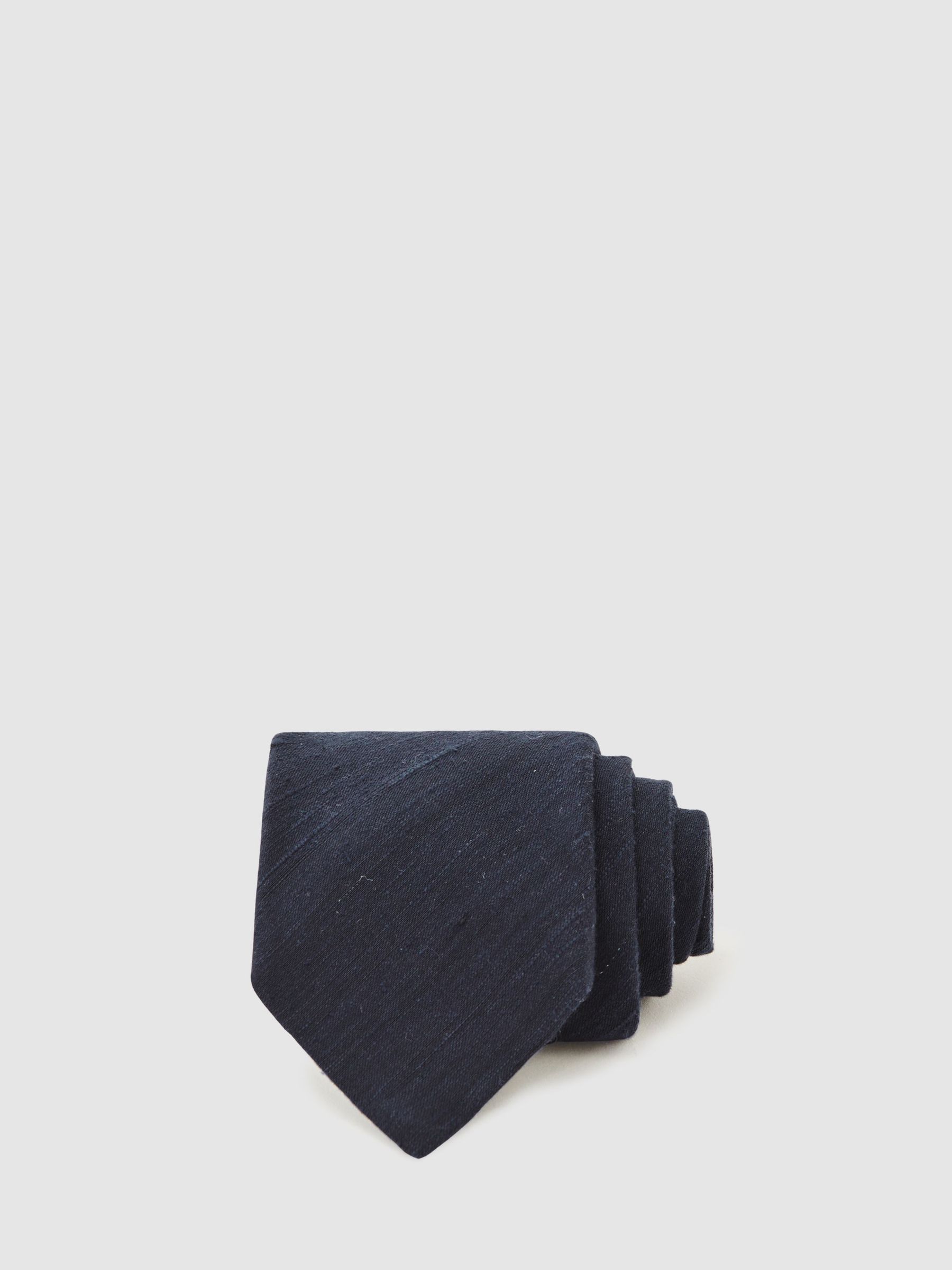 Silk Blend Textured Tie in Navy (H50994) | $95