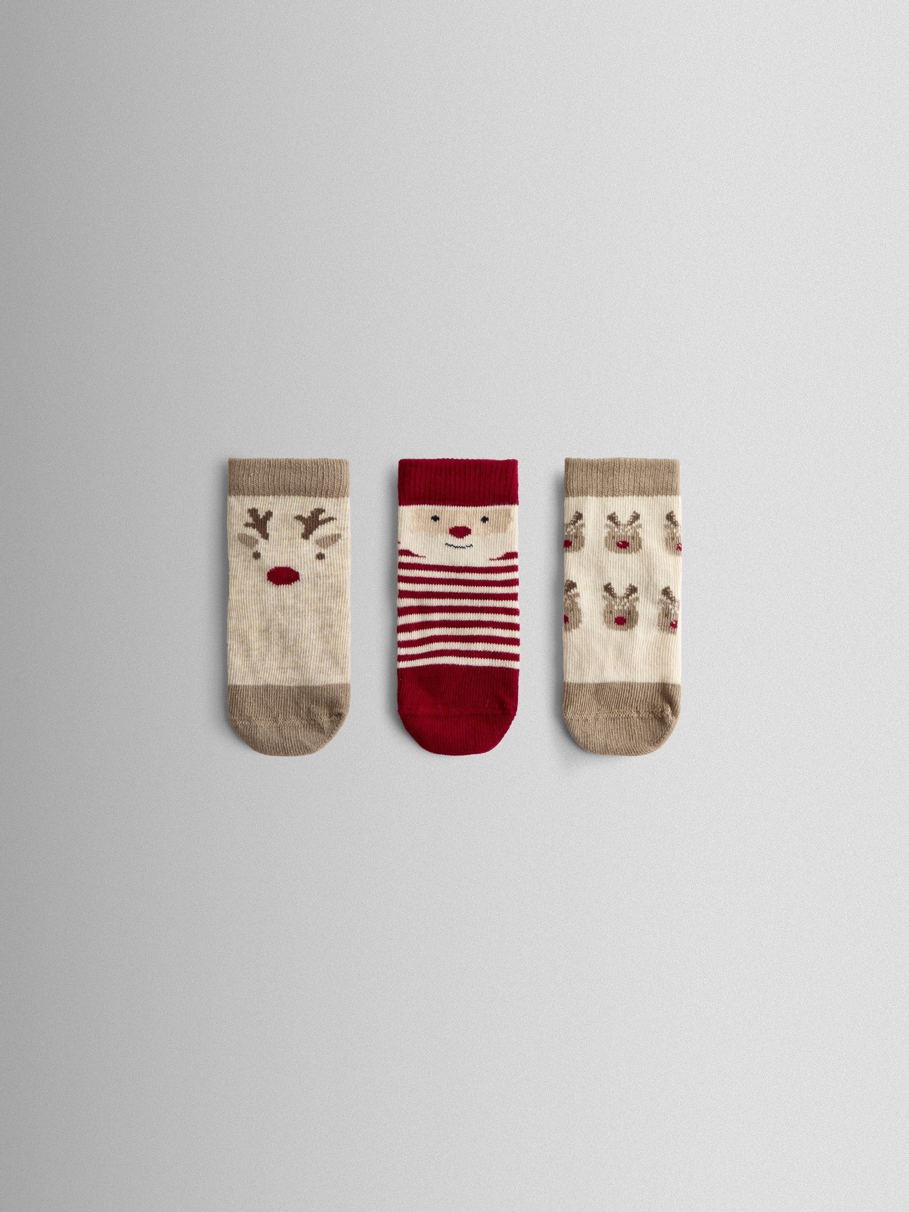 Natural 3-Pack Christmas Extra Thick Socks (H51429) | $18