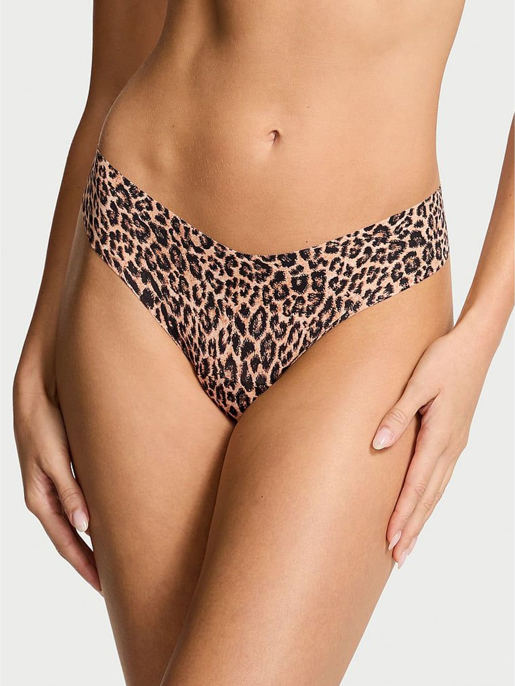 Natural Leopard Black Thong Print Knickers (H52116) | €11.50