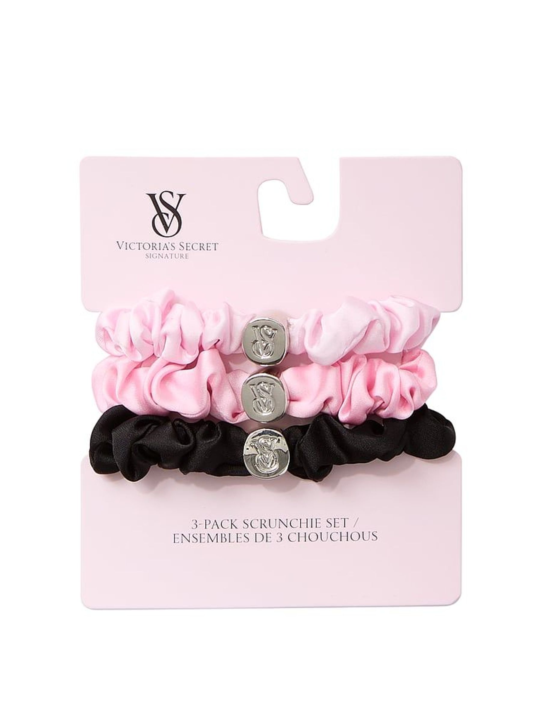 Black/Pink 3 Pack Scrunchie Set (H53996) | €20.50