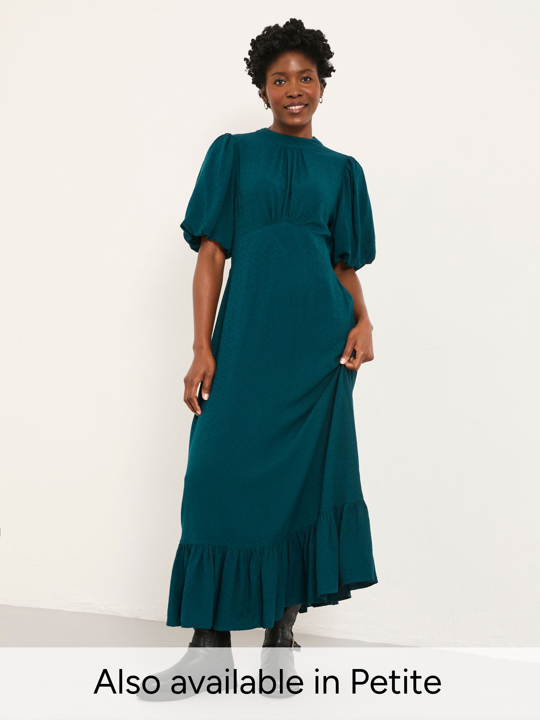 Mila Teal Blue Regular Midi Dress (H54451) | $138