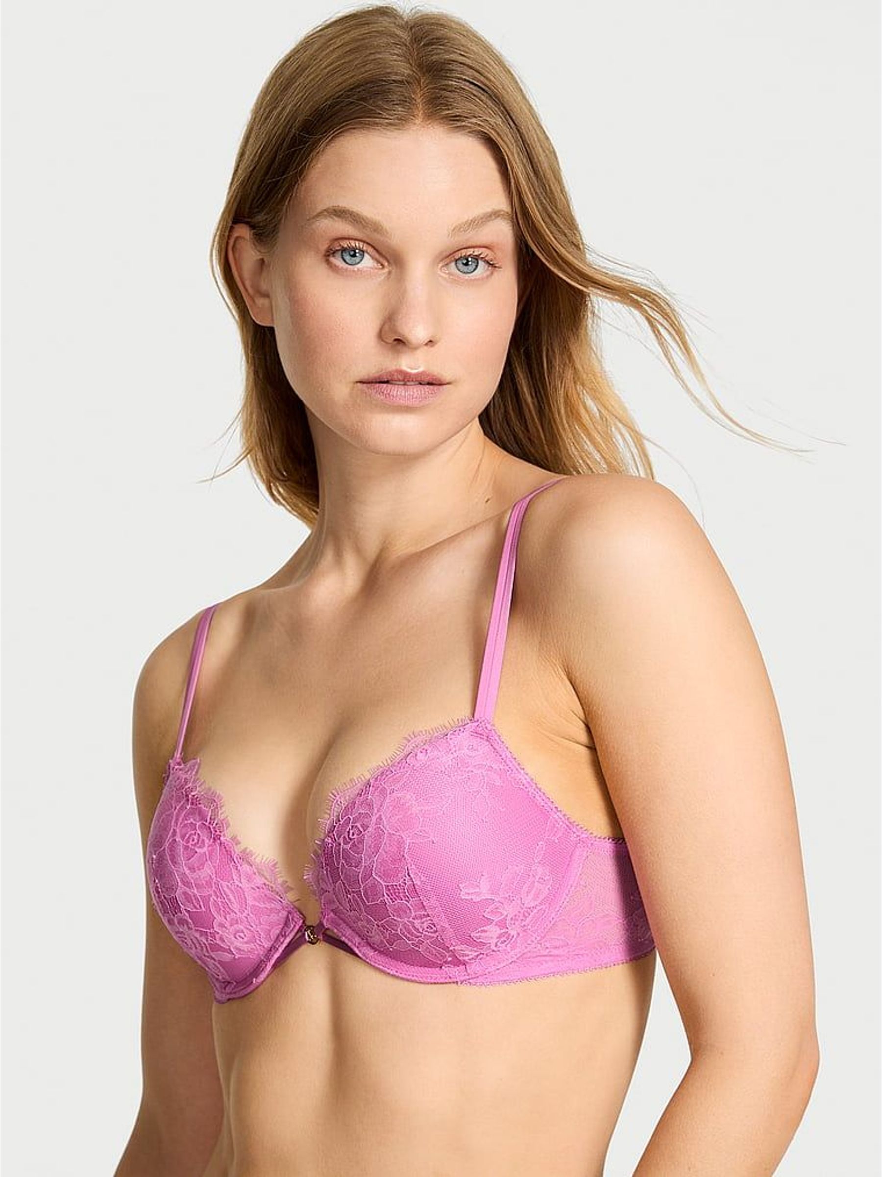 Playful Rose Pink Push Up Lace Bra (H56205) | €62