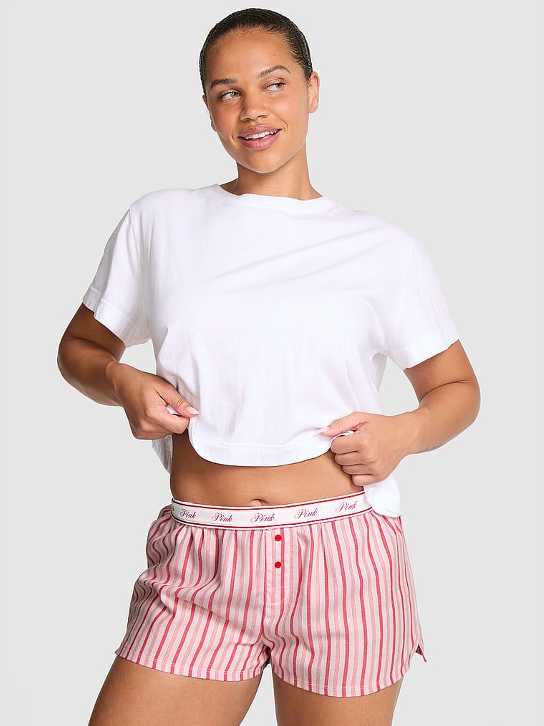 Red and Pink Christmas Stripe Pyjama Bottoms (H56885) | €33