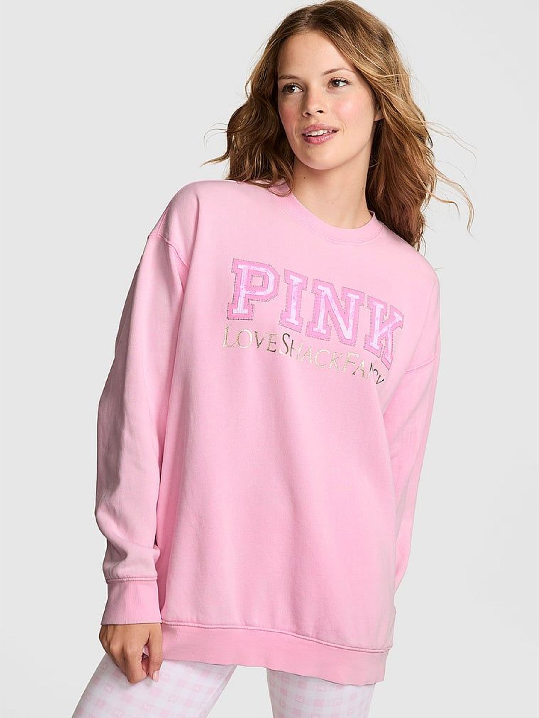 Pink Lollipop Oversized Fleece Sweatshirt (H56923) | €102