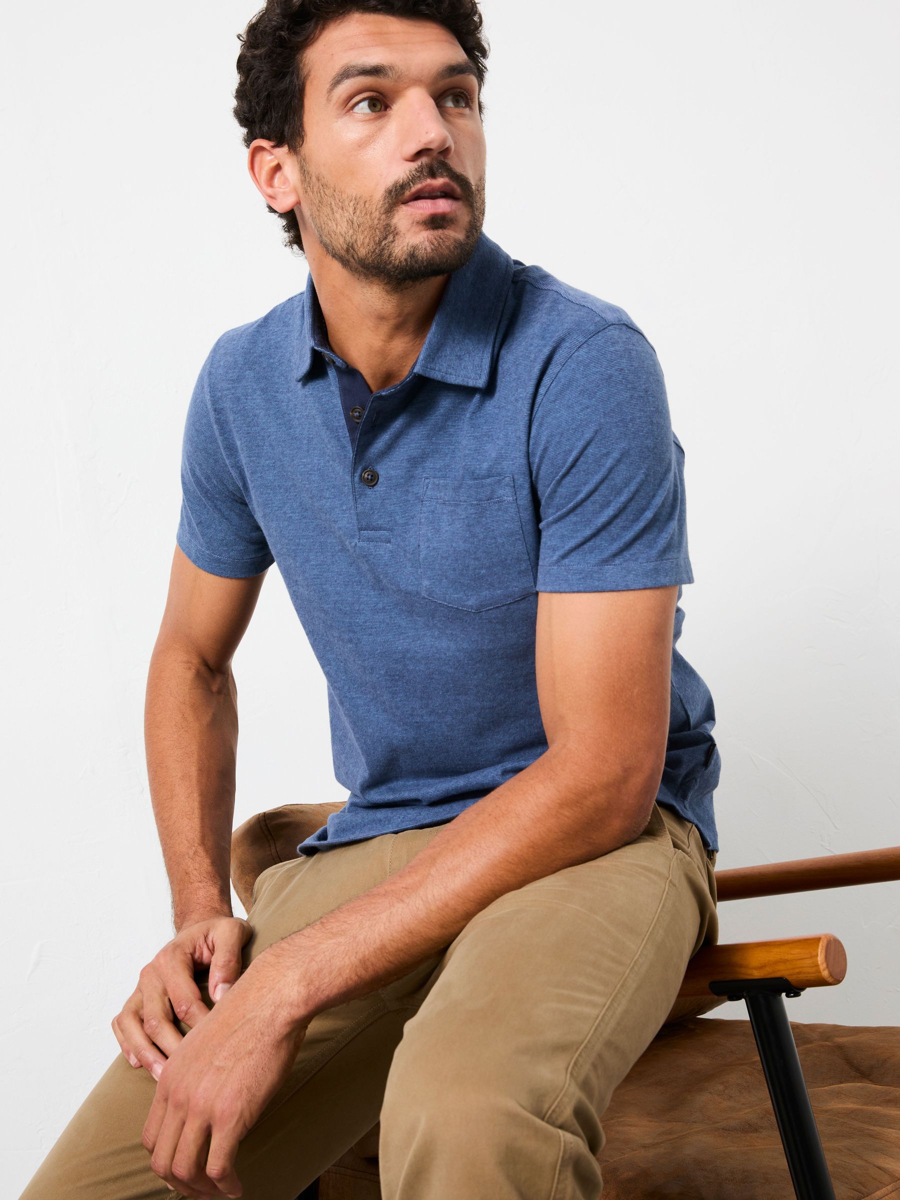 Navy Elm Stripe Polo (H59458) | $62