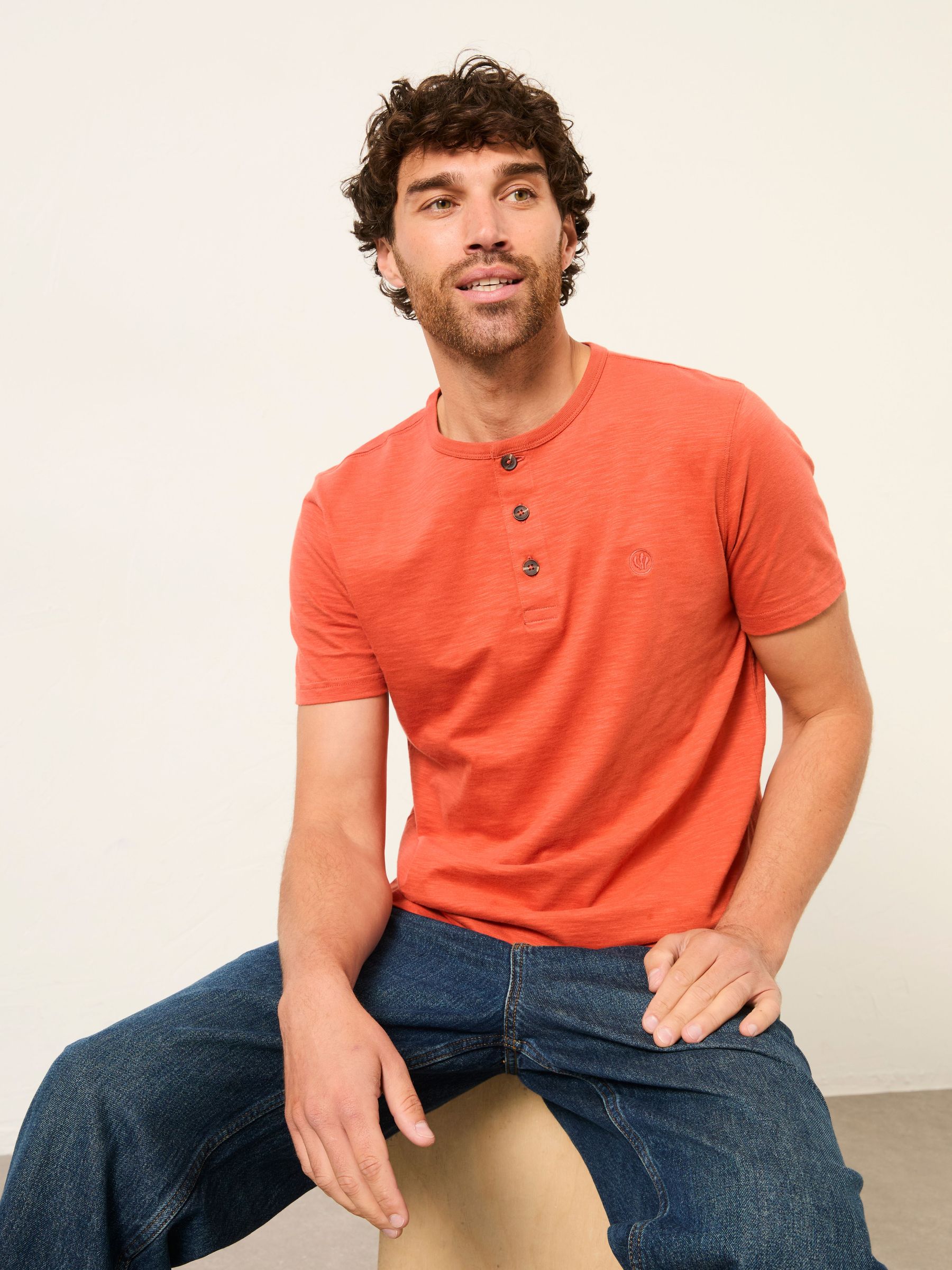 Henley Terracotta Woodside Slub Tshirt (H59463) | €33